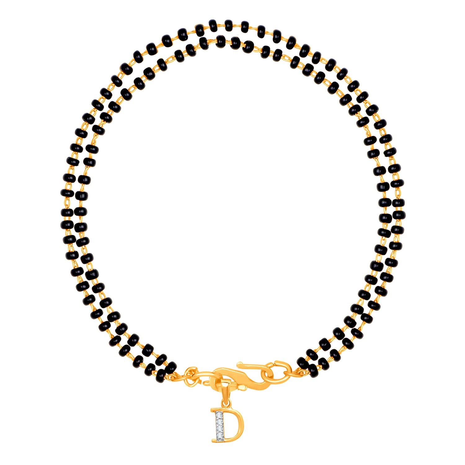 D' Alphabet Initial Mangalsutra Bracelet