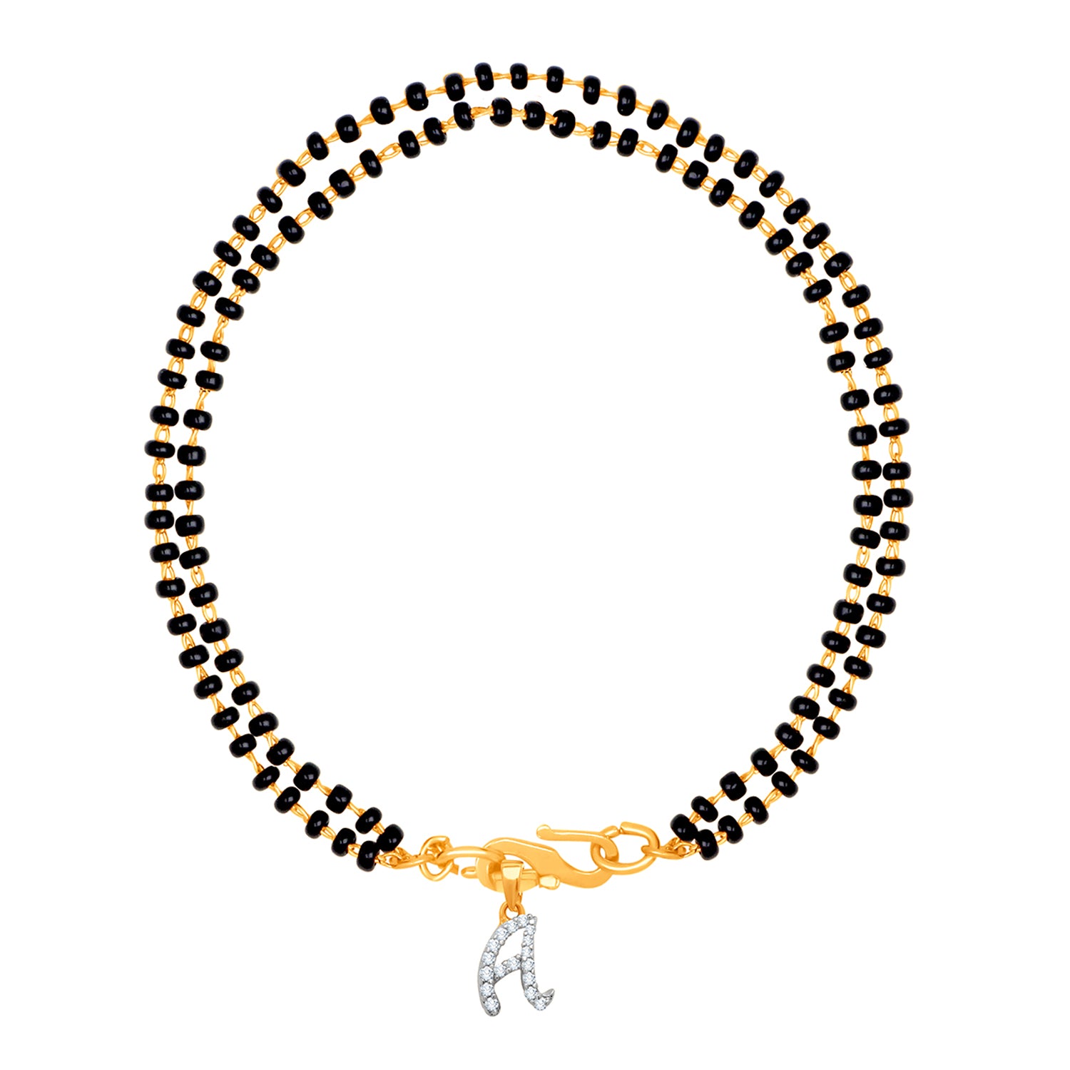 'A' Alphabet Initial Mangalsutra Bracelet