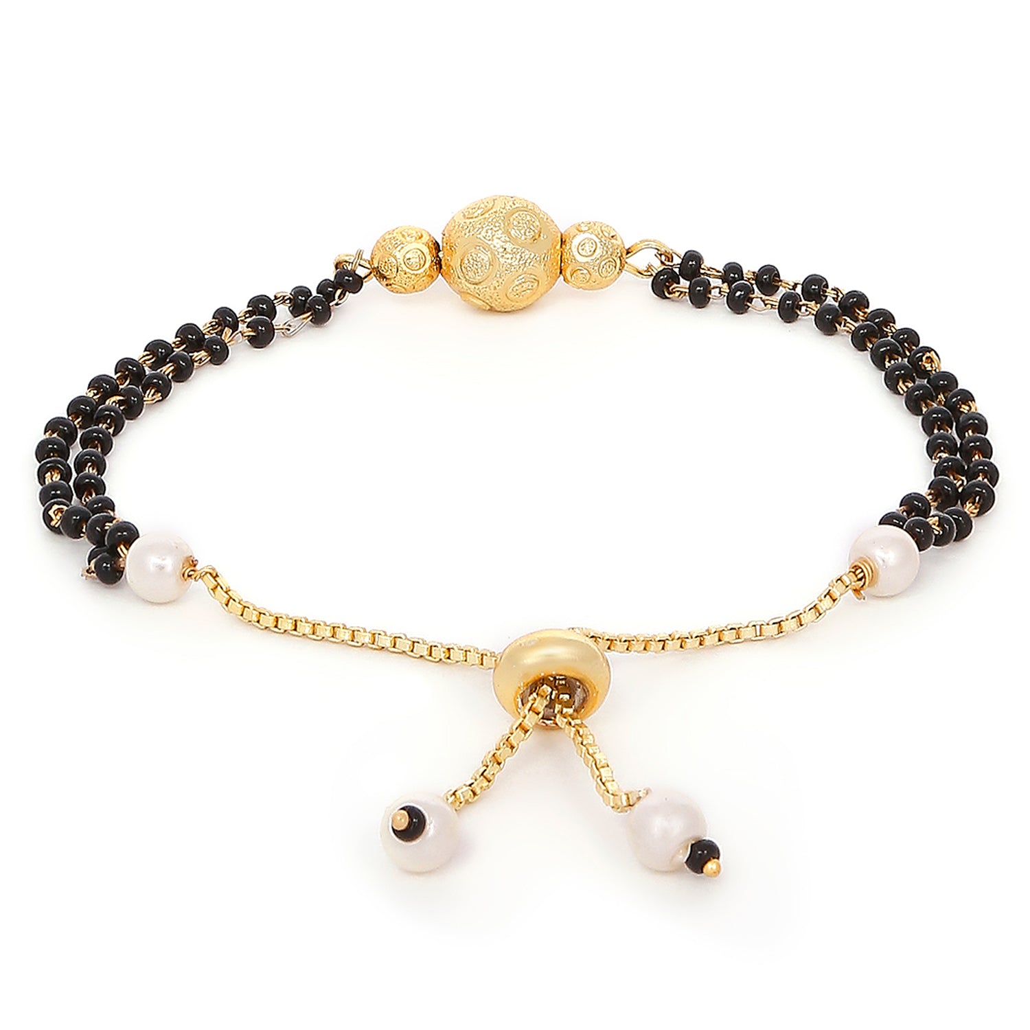 Dual Chain Round Balls Mangalsutra Bracelet