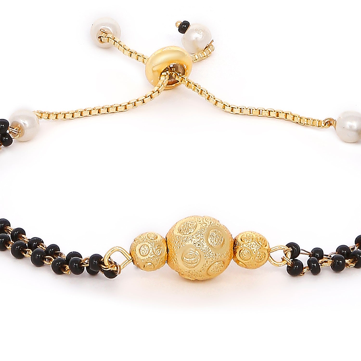 Dual Chain Round Balls Mangalsutra Bracelet