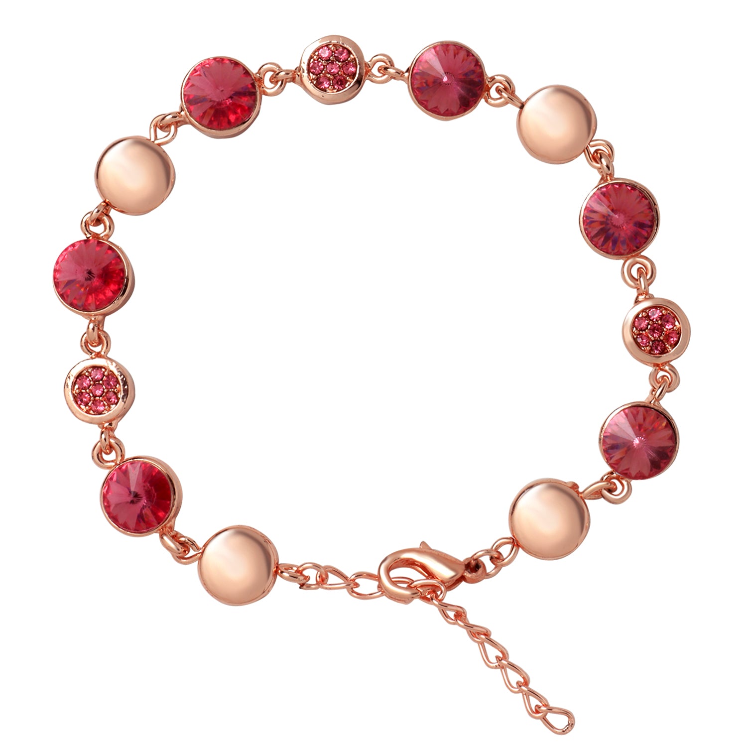 Fashionable Red Crystals Adjustable Bracelet