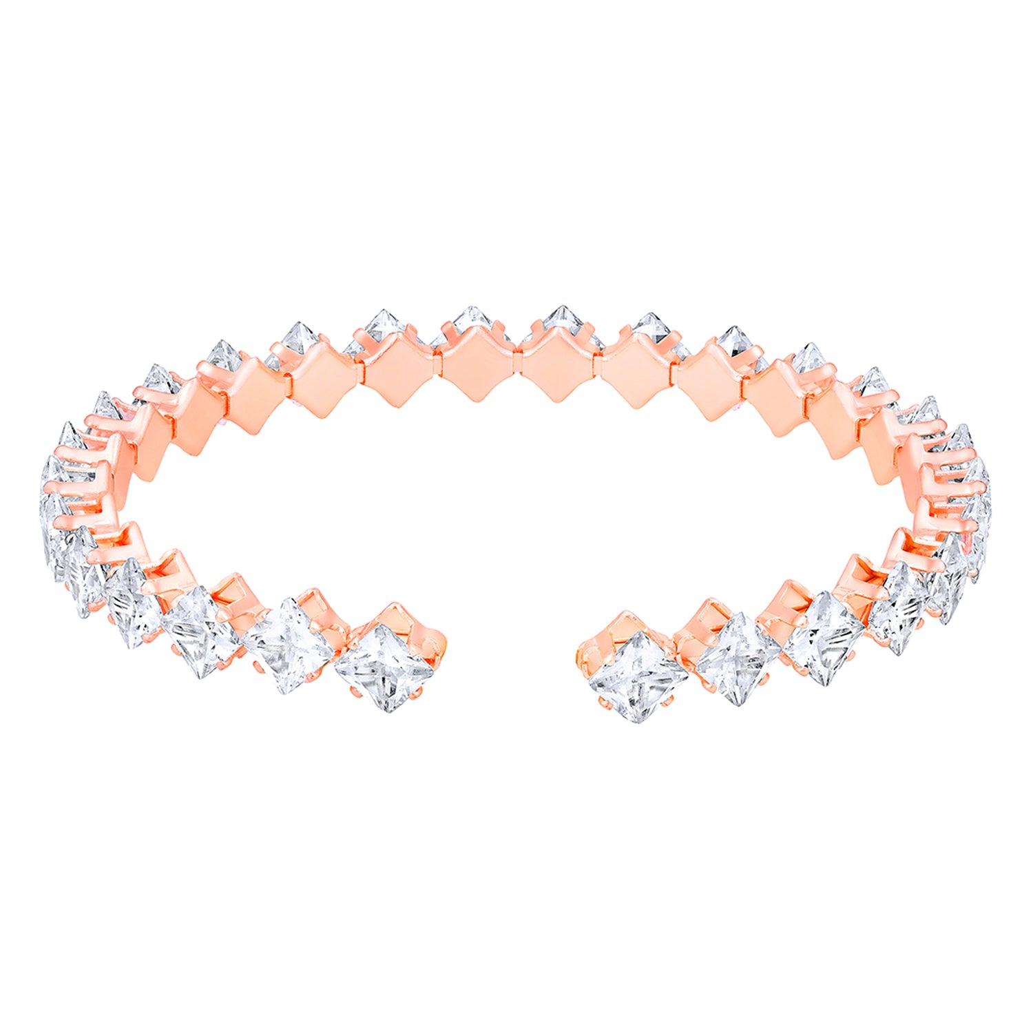 Gleaming Solitaire Cubic Zirconia Adjustable Bracelet