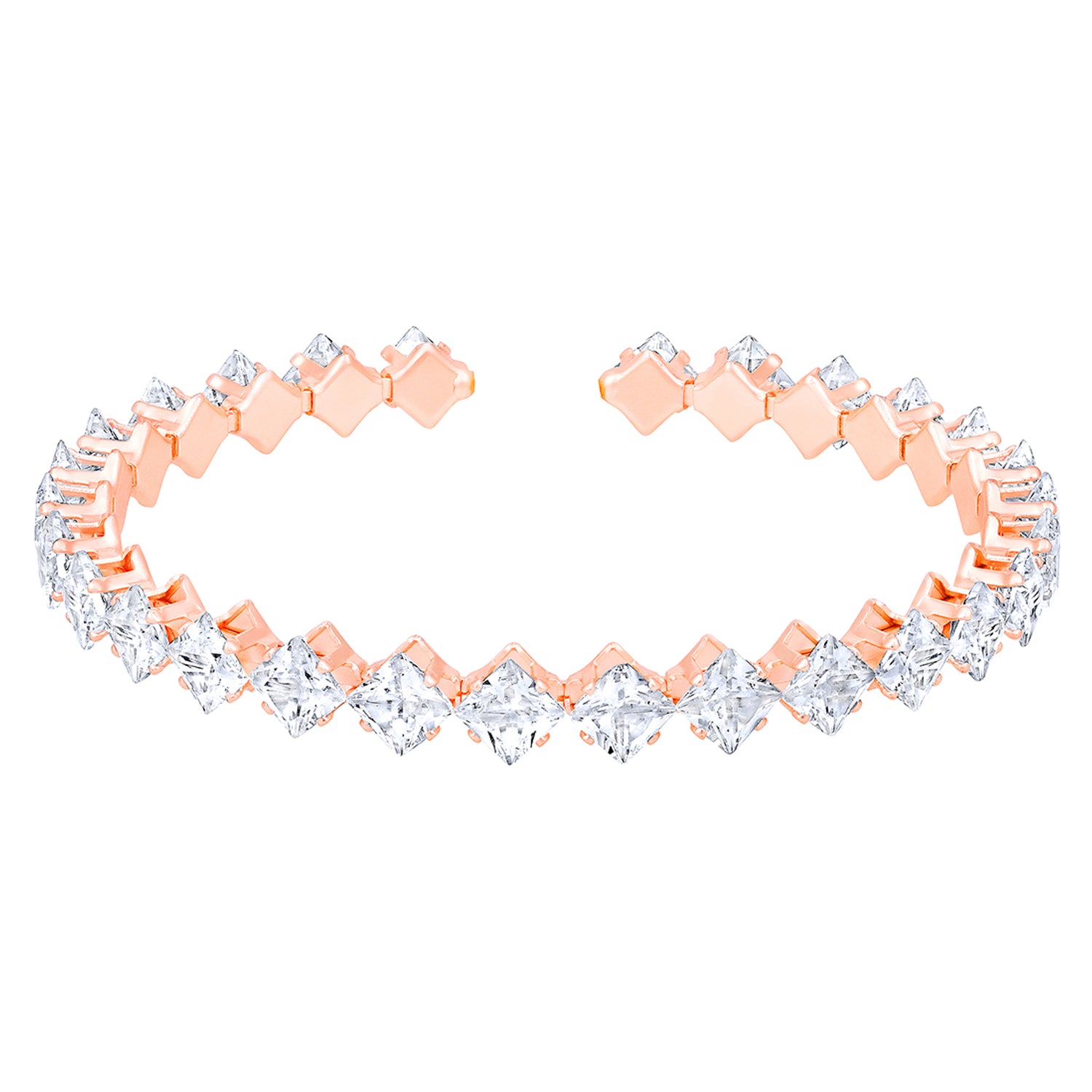 Gleaming Solitaire Cubic Zirconia Adjustable Bracelet