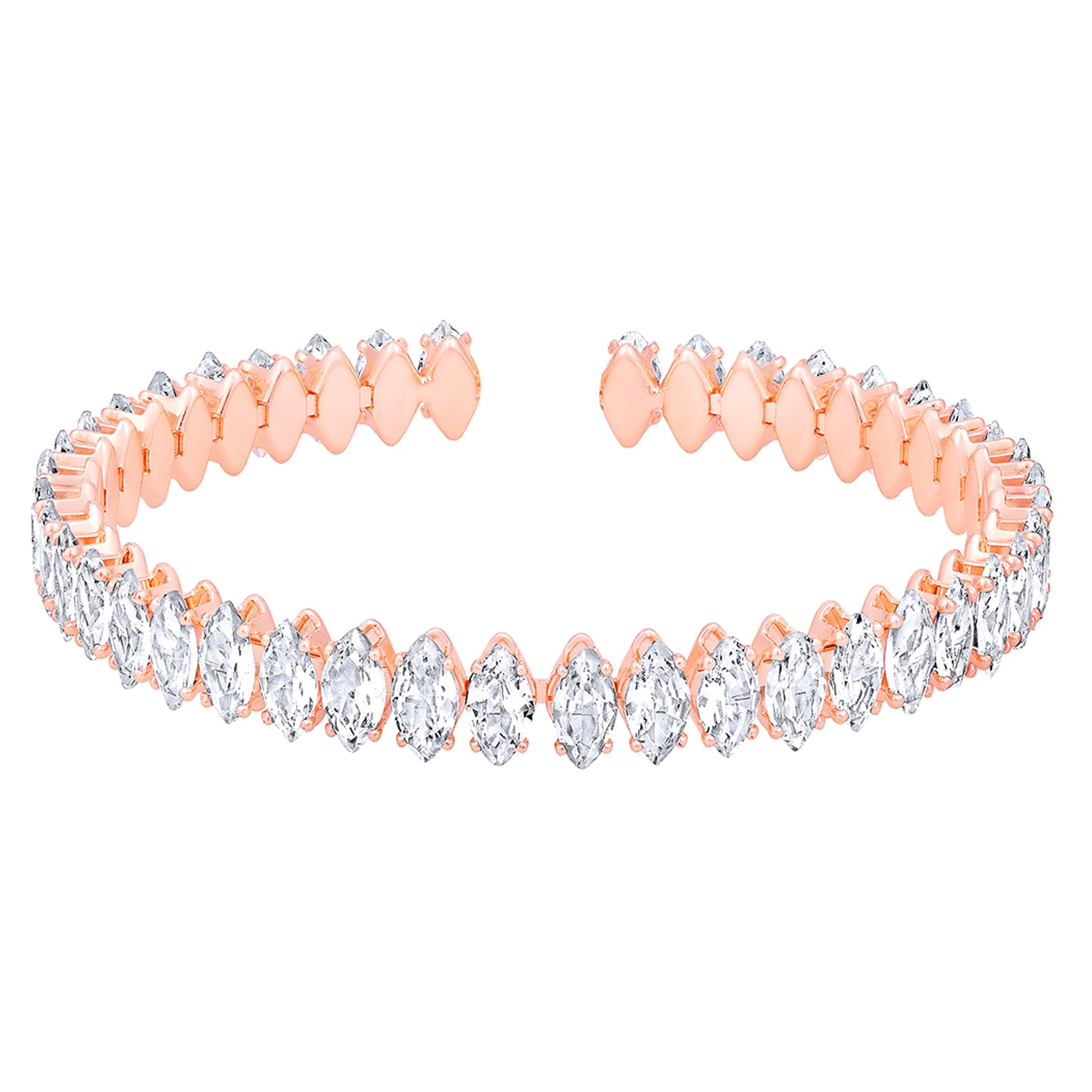 Gleaming Solitaire Cubic Zirconia Adjustable Bracelet