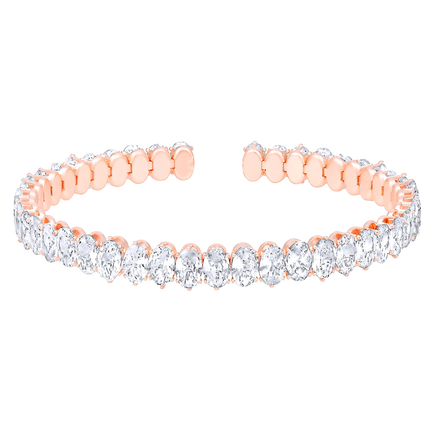 Gleaming Solitaire Cubic Zirconia Adjustable Bracelet