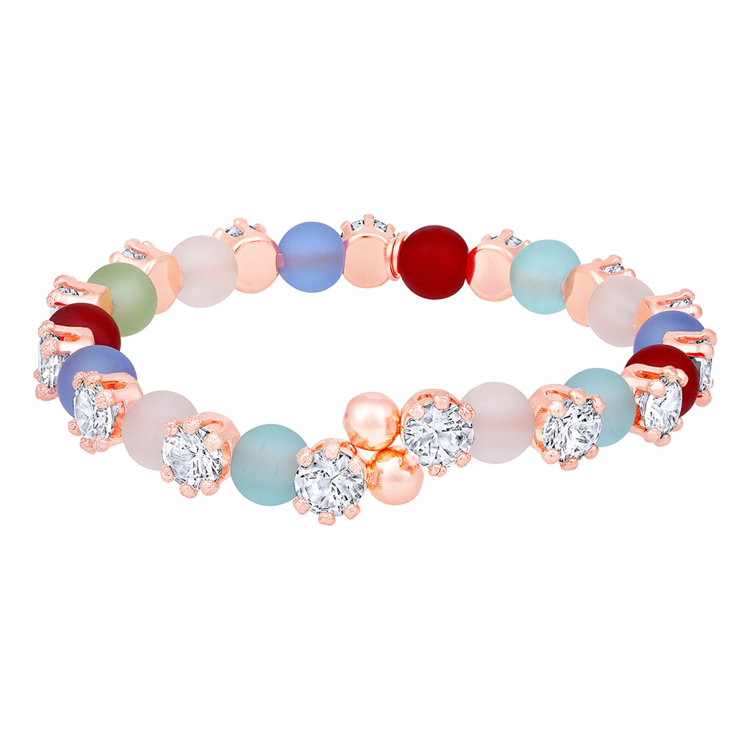 Gleaming Solitaire Cubic Zirconia Adjustable Bracelet