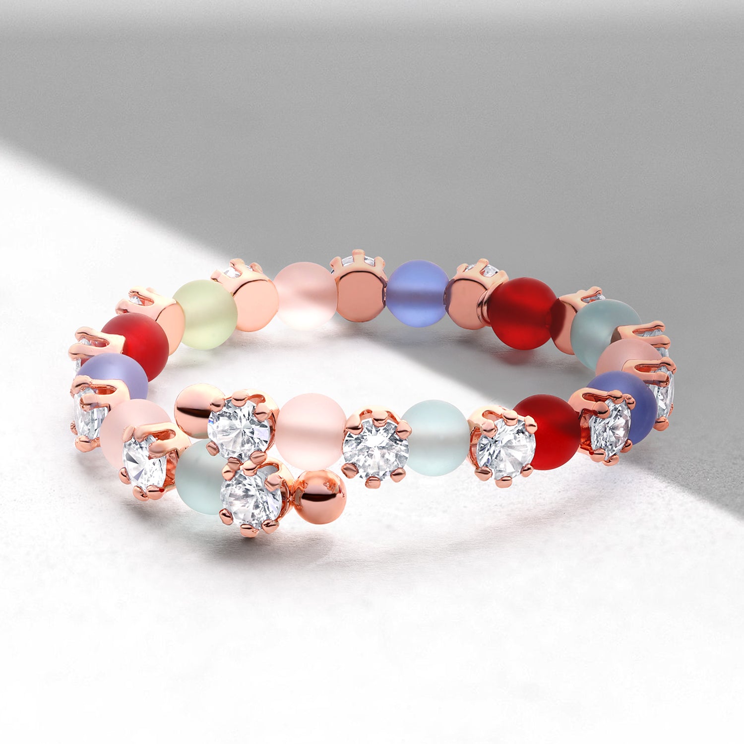 Gleaming Solitaire Cubic Zirconia Adjustable Bracelet