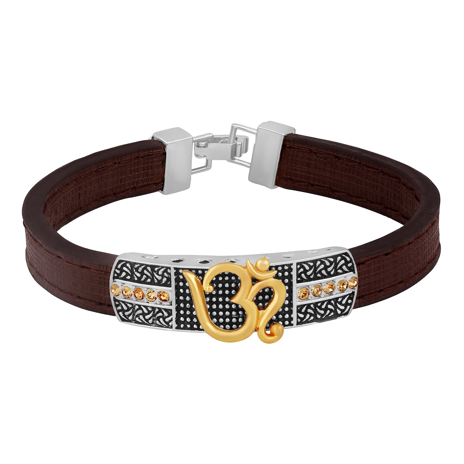 Broad Leather Bracelet Kada