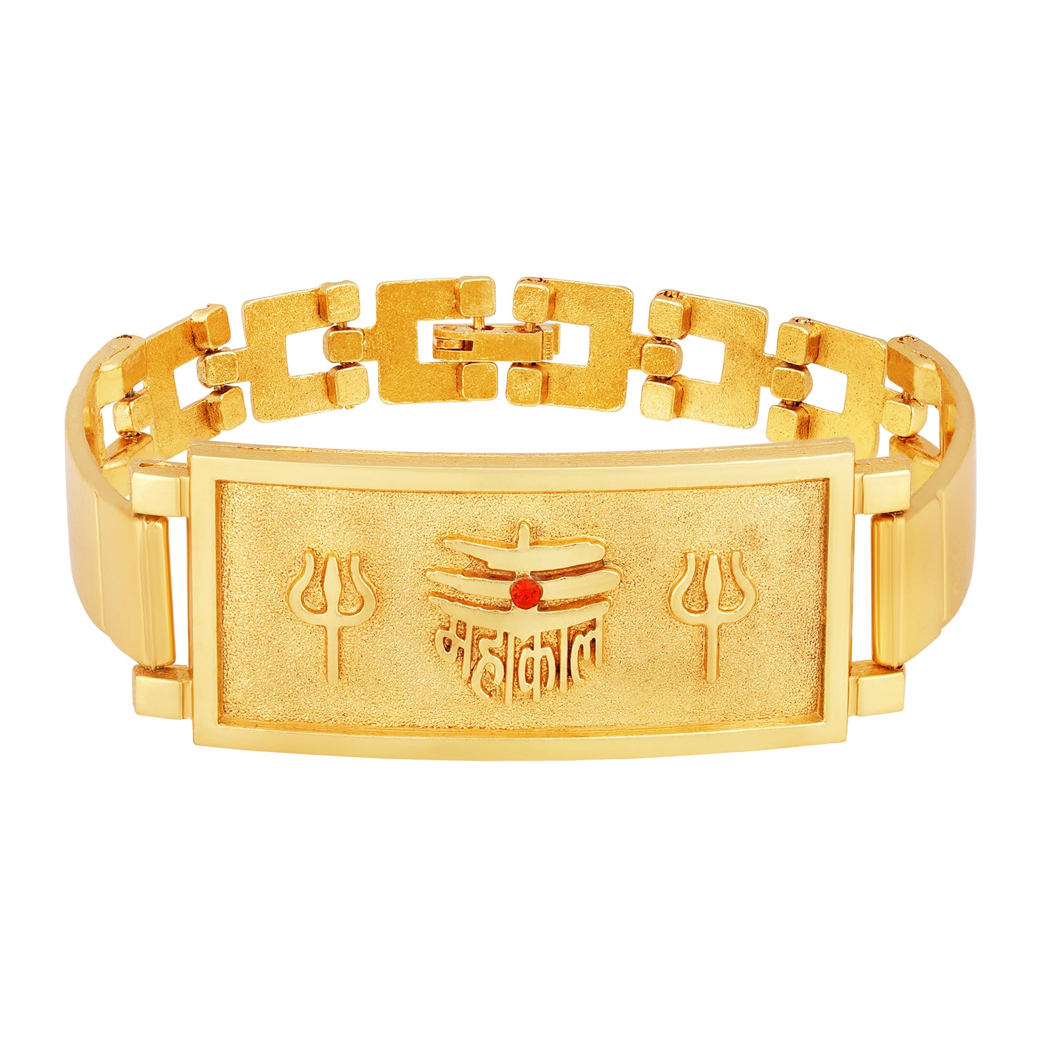 Mahakal and Trishul Broad Bracelet Kada