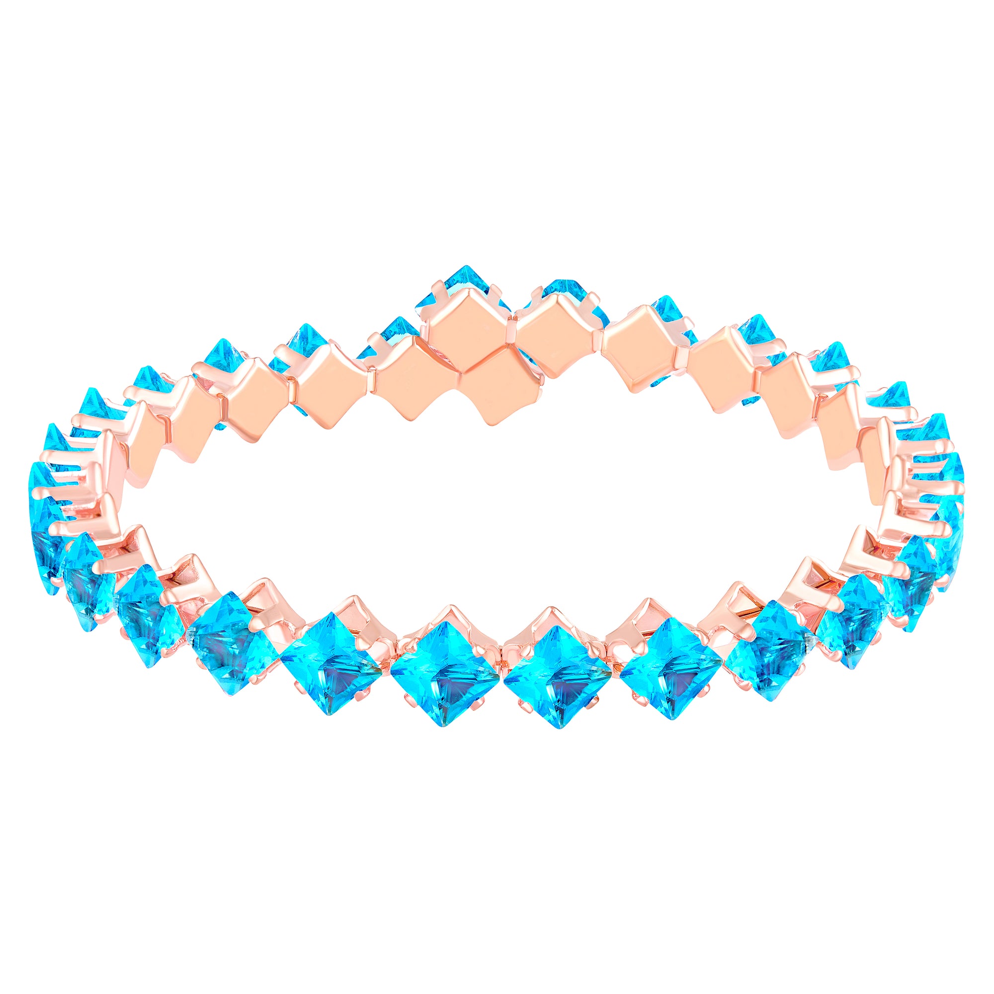 Classic Princess Cut Adjustable Kada Bracelet