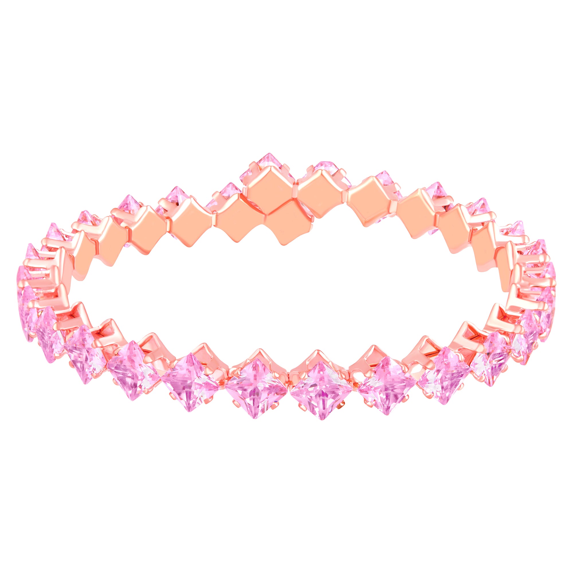 Classic Princess Cut Adjustable Kada Bracelet