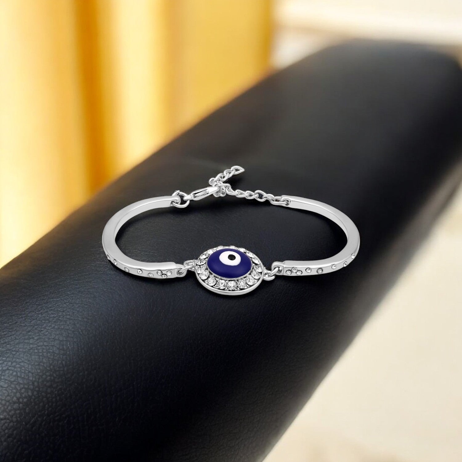 Adorable Round Meenakari Enamel Evil Eye Adjustable Bracelet