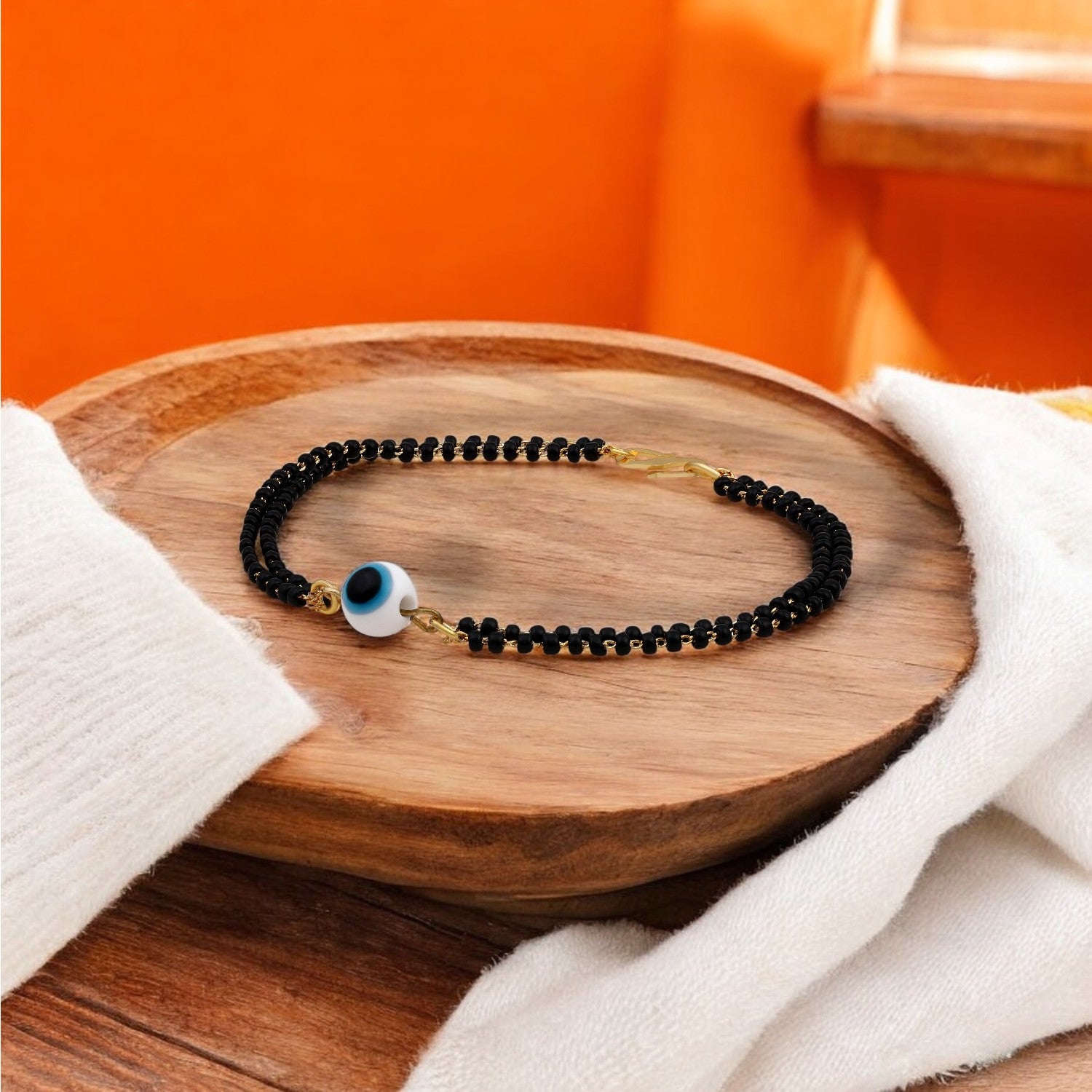 Evil Eye Dual Chain Mangalsutra Bracelet