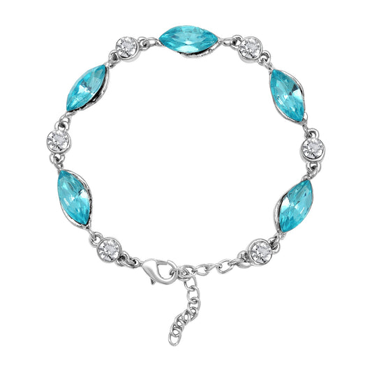 Aqua Blue Glamorous Bracelet for Timeless Beauty