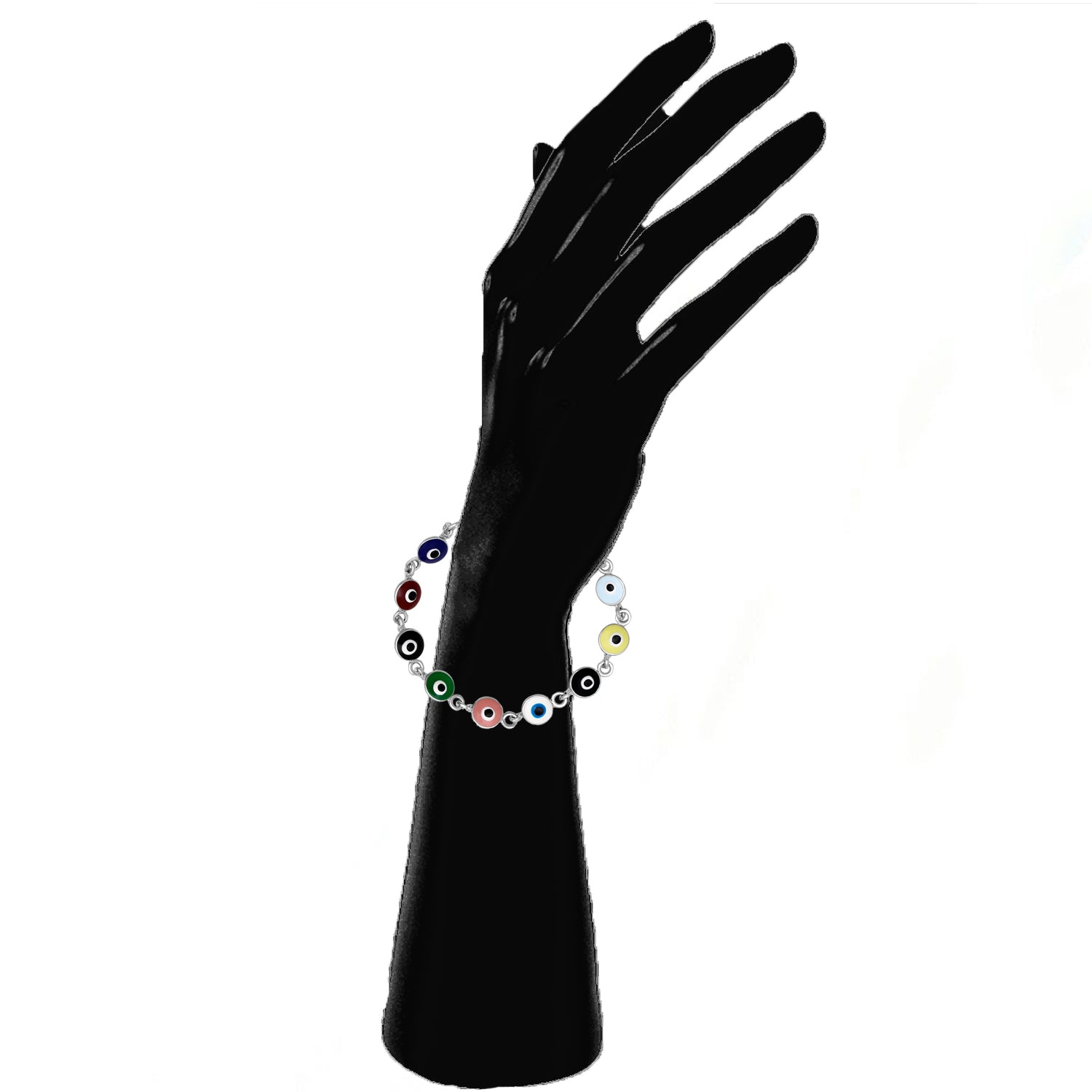 Meena Enamel Evil Eye Multicolor Unisex Nazariya Bracelet