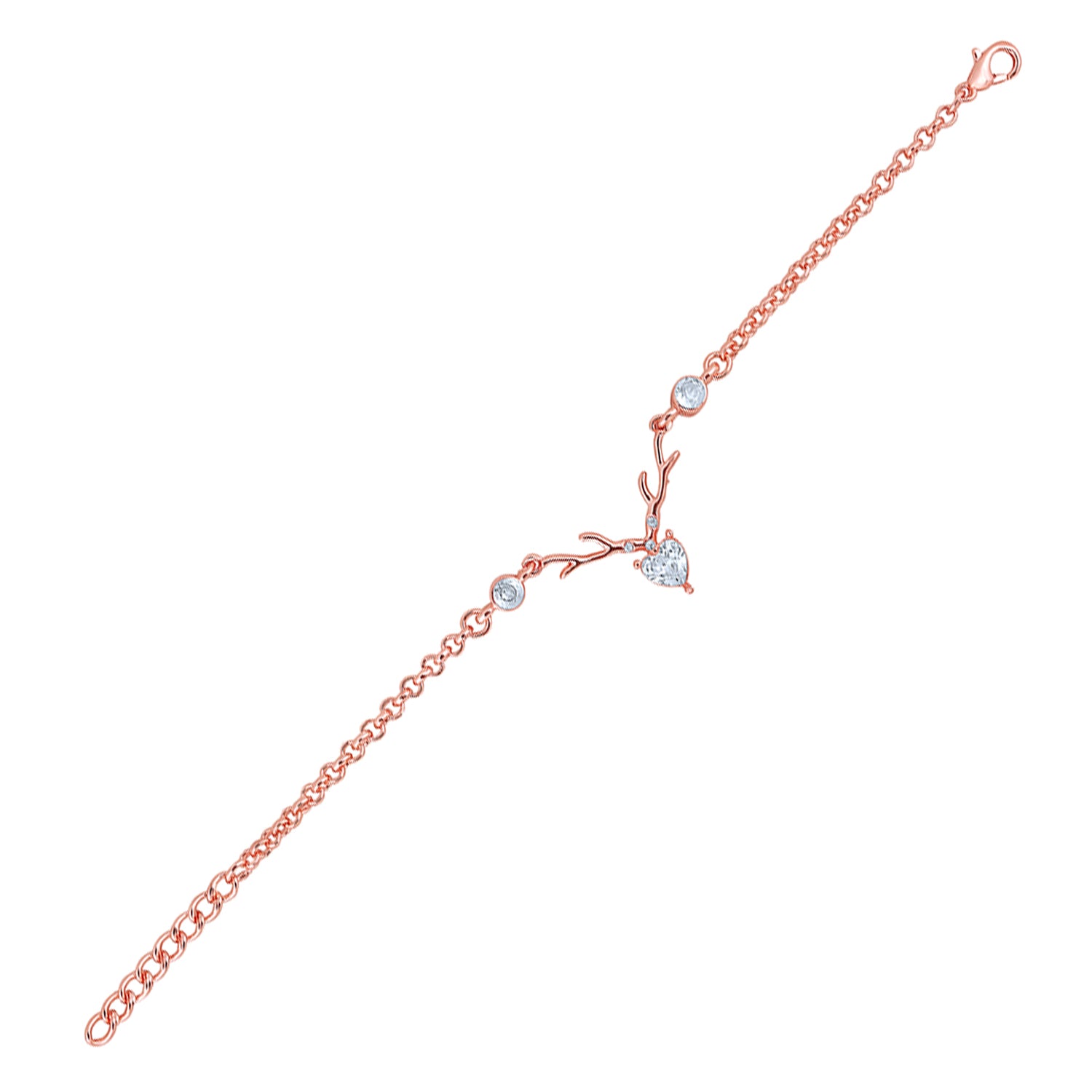 Heart & Deer-Shaped Stunning Adjustable Bracelet