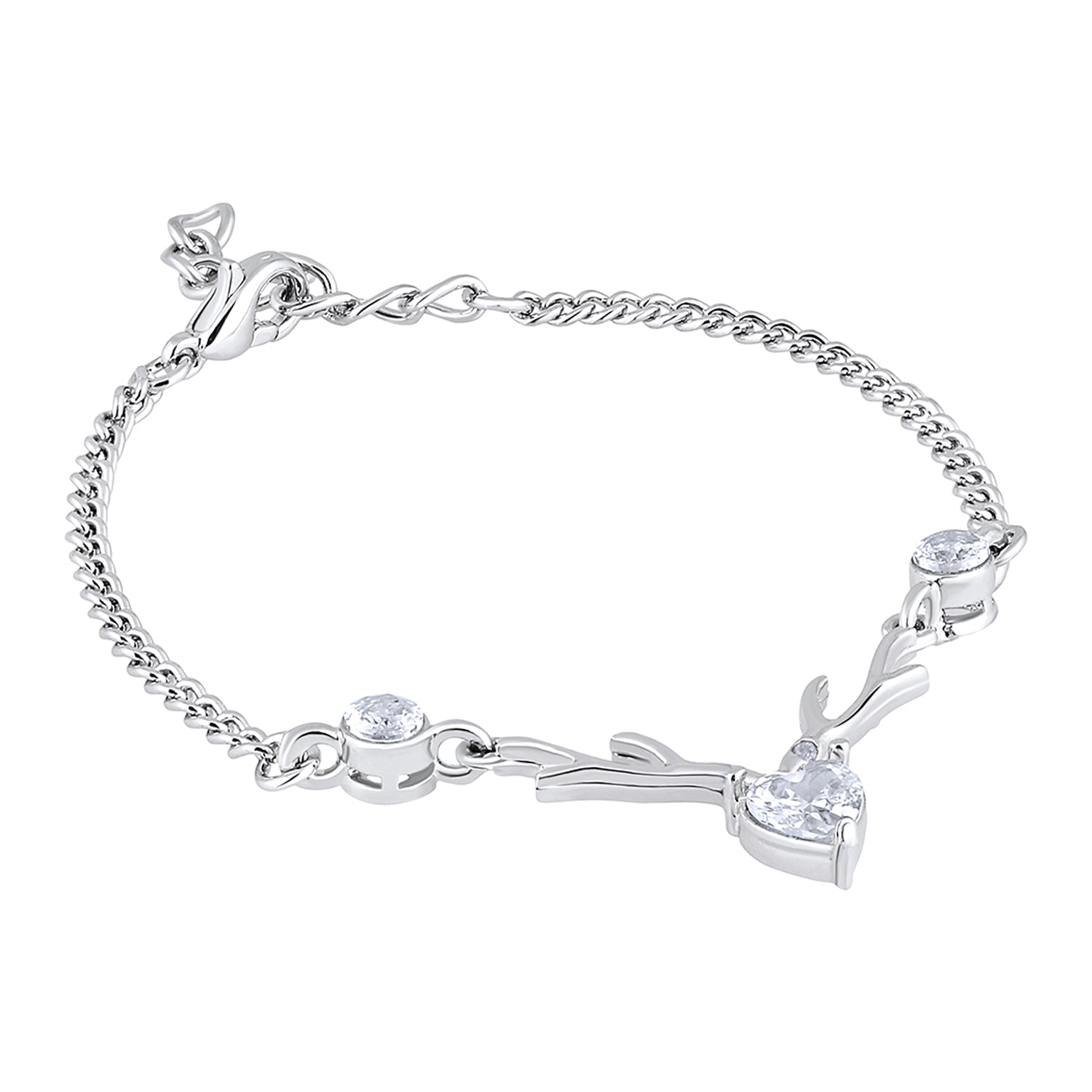 Heart & Deer-Shaped Stunning Adjustable Bracelet