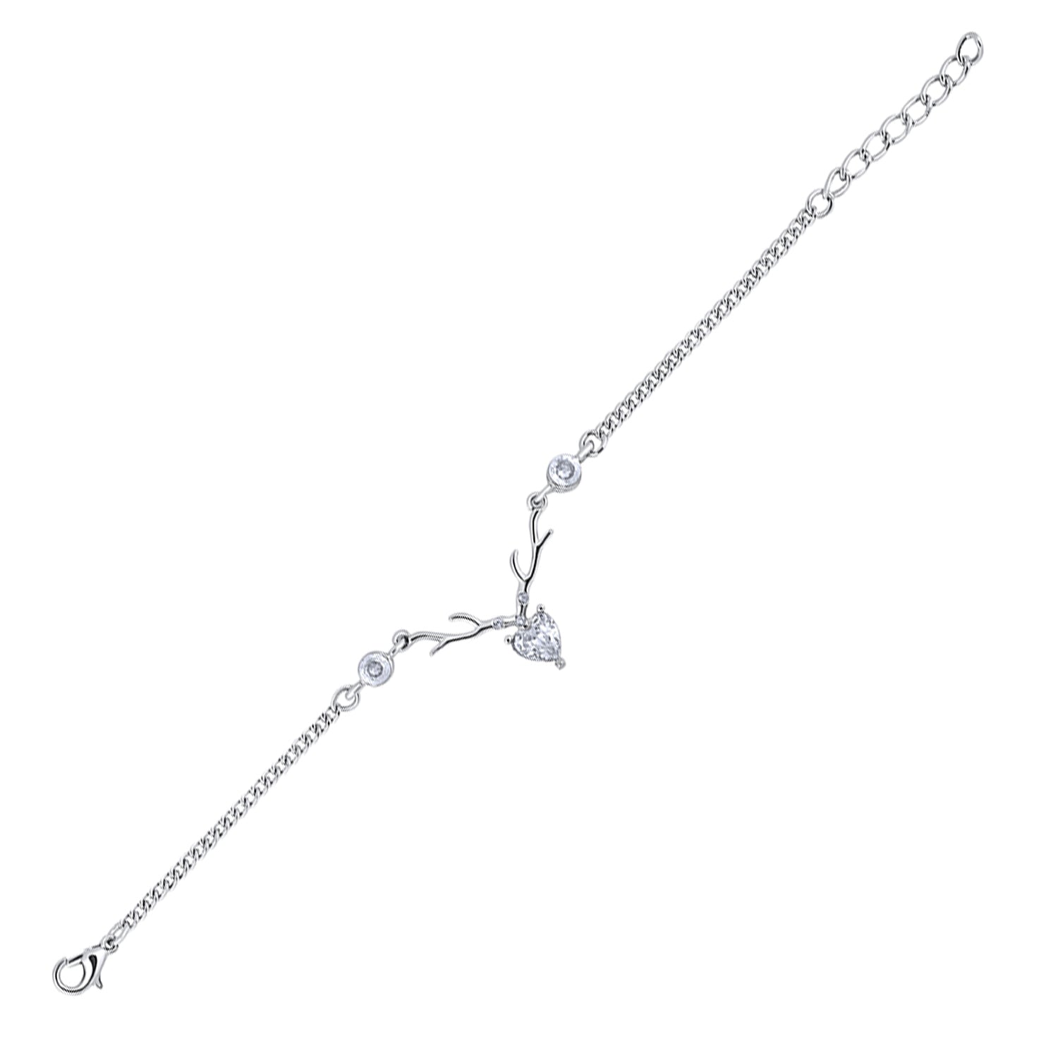 Heart & Deer-Shaped Stunning Adjustable Bracelet