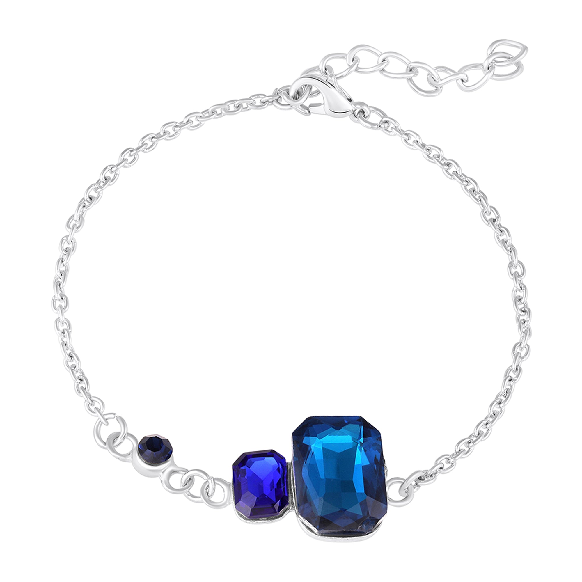 Blue Stone Studded Adjustable Bracelet