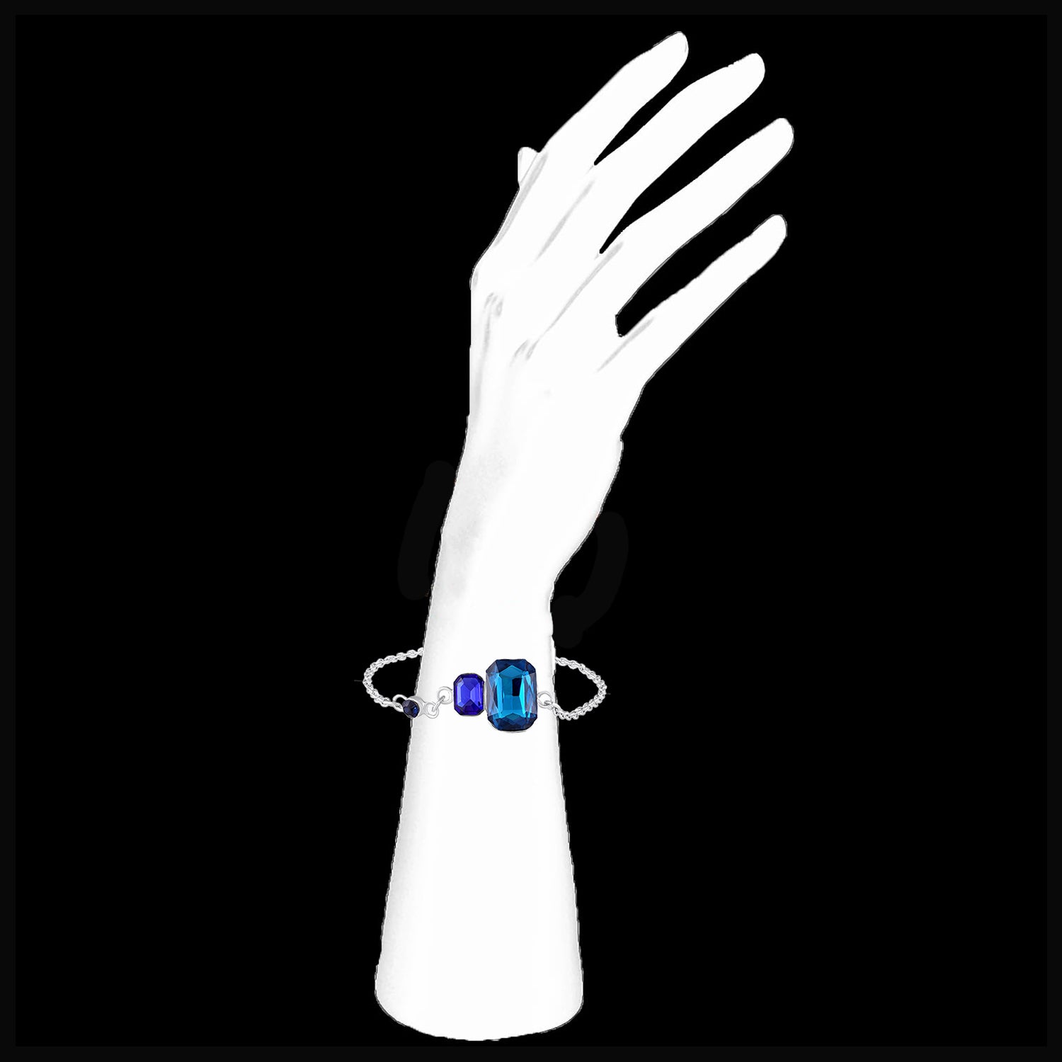 Blue Stone Studded Adjustable Bracelet