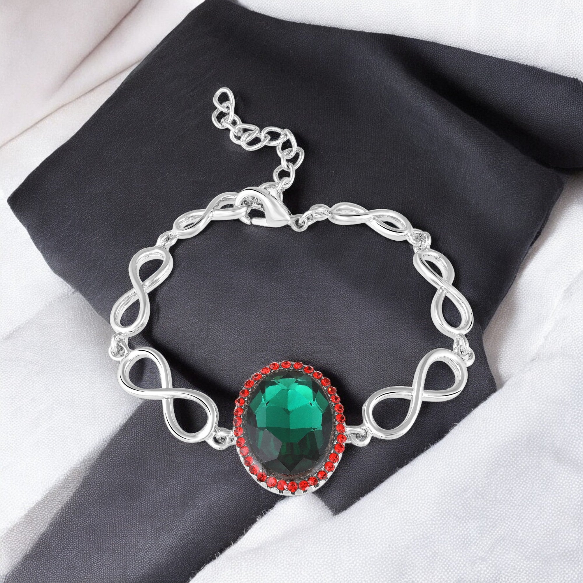 Blue Stone Studded Adjustable Bracelet