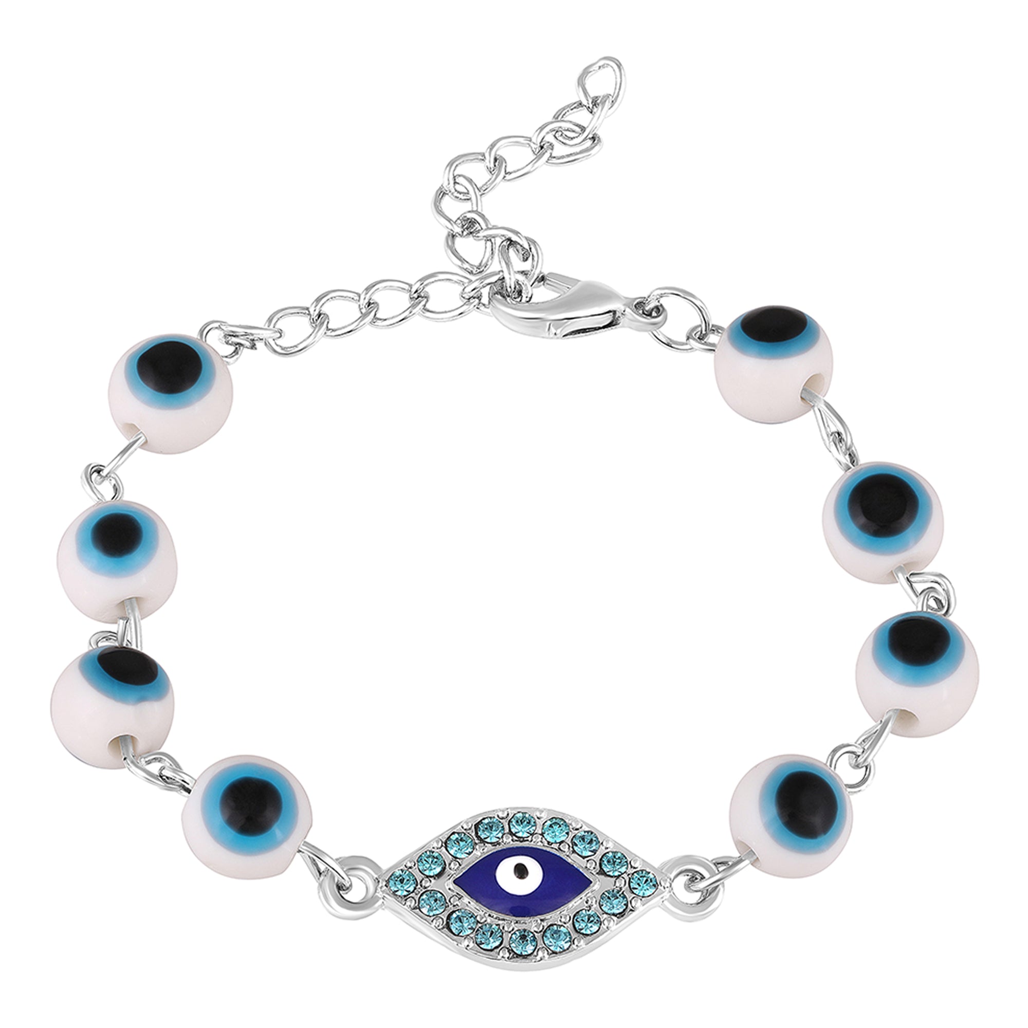 Blue Evil Eye Adjustable Bracelet