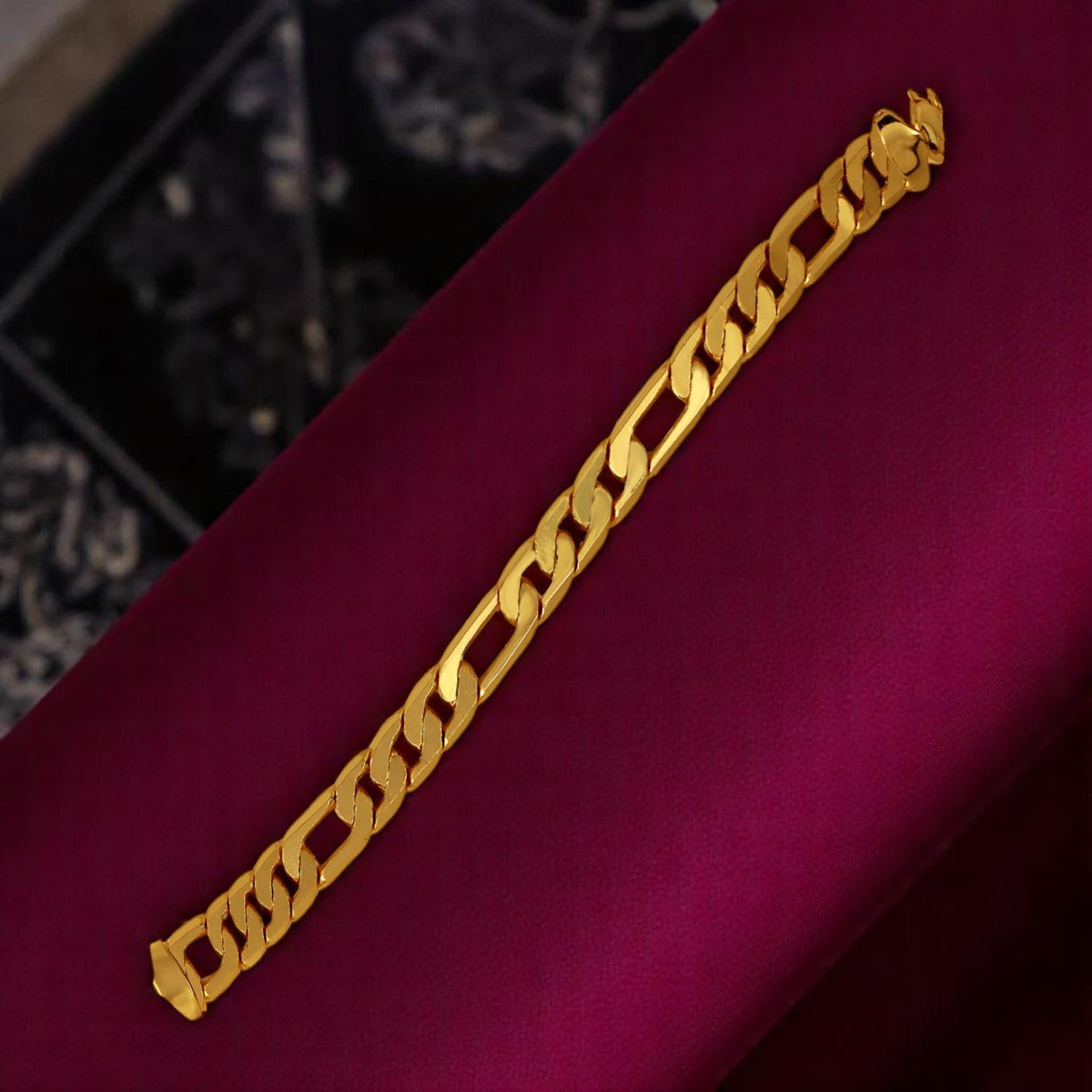 Micron Gold Plated Mens Bracelet