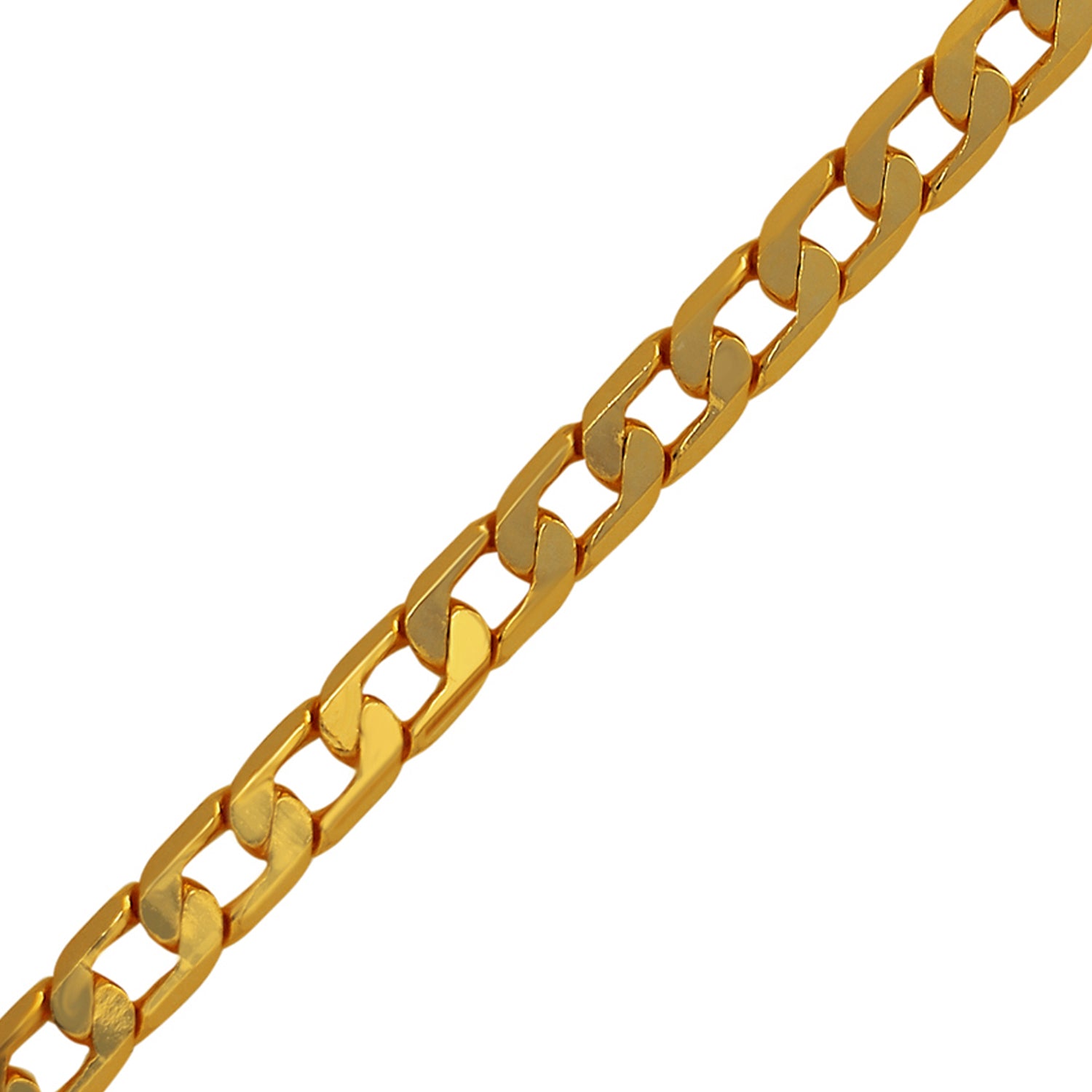 Micron Link Chain Gold Plated Mens Bracelet