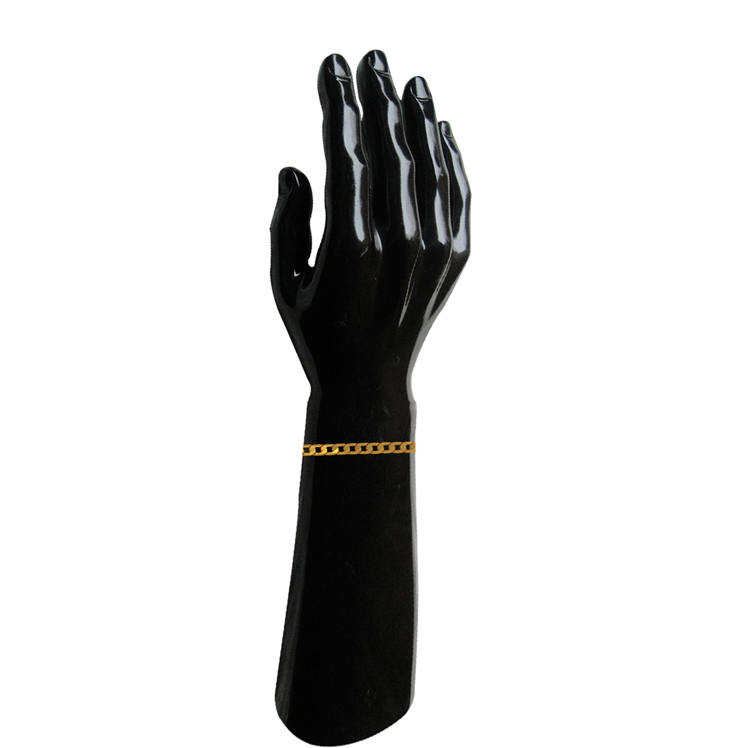 Micron Link Chain Gold Plated Mens Bracelet