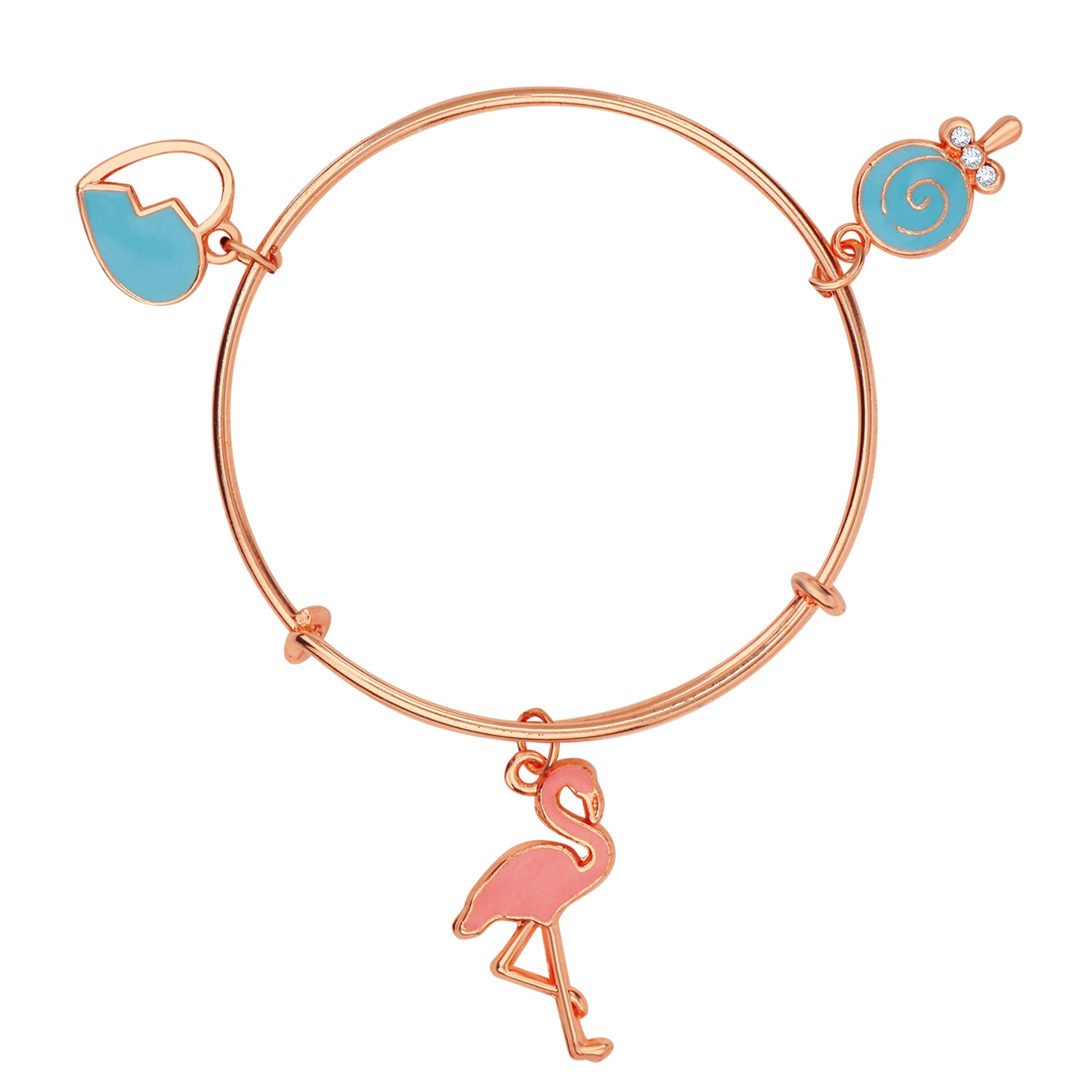 Multicolor 3 Meena Work Enamel Charms Kids Bracelets