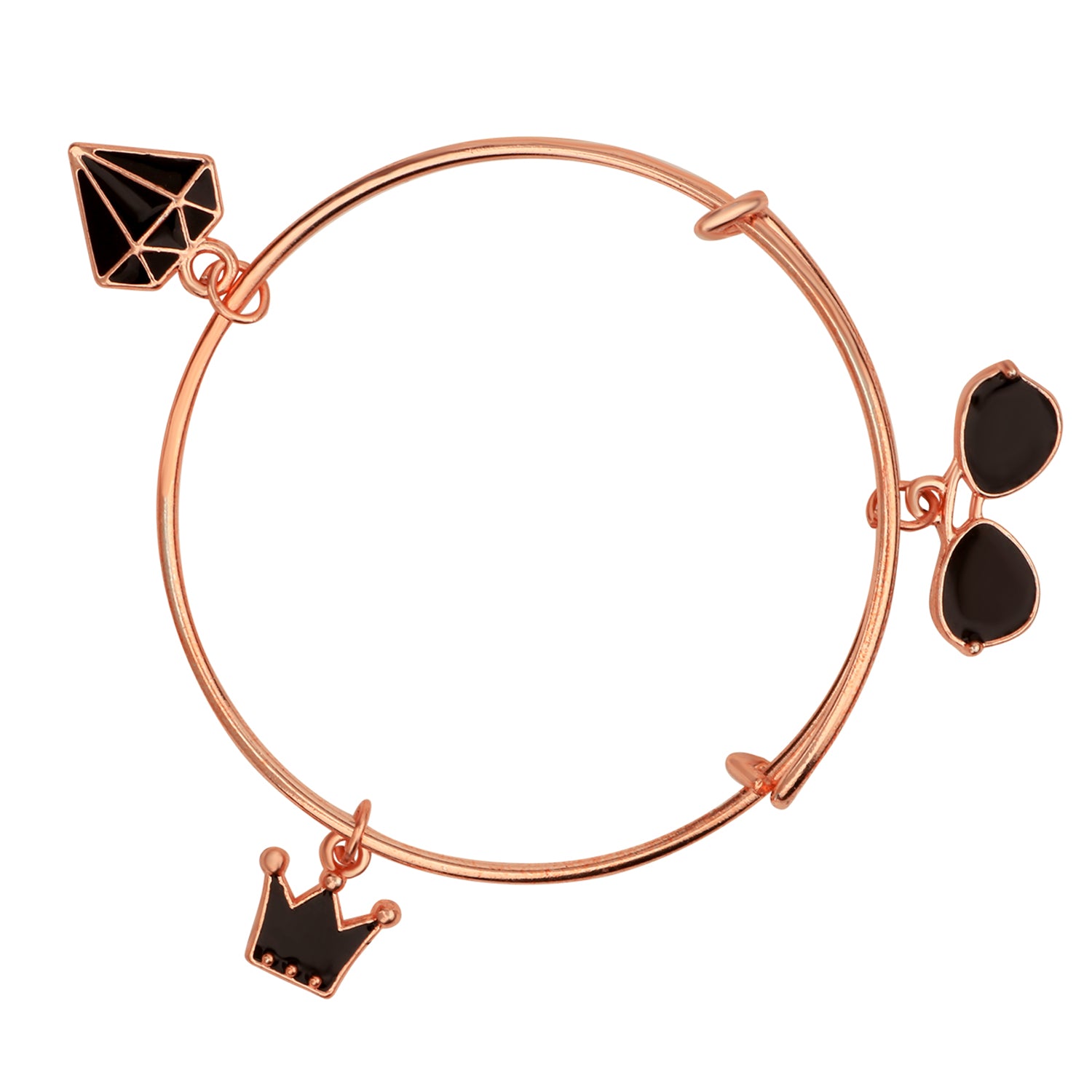 Multicolor 3 Meena Work Enamel Charms Kids Bracelets