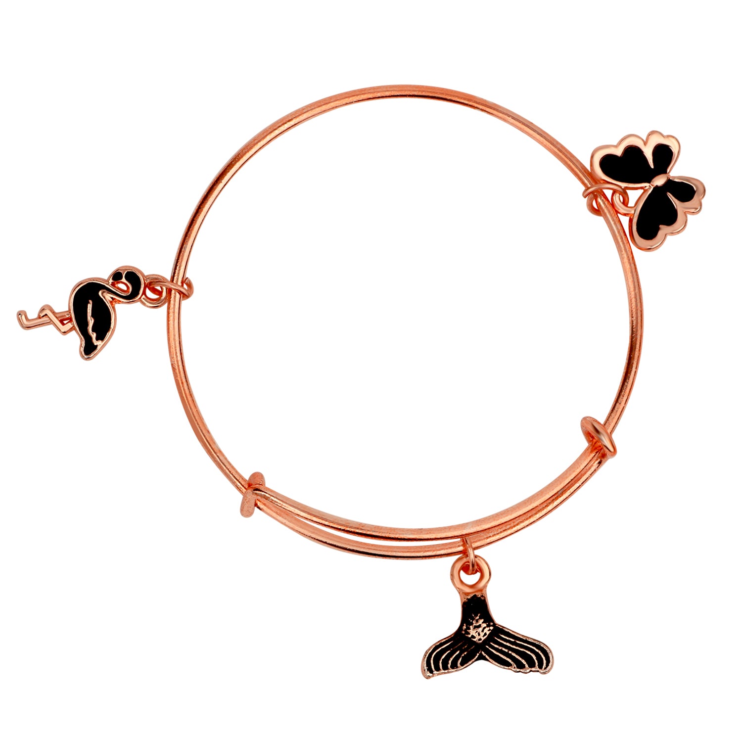 Multicolor 3 Meena Work Enamel Charms Kids Bracelets