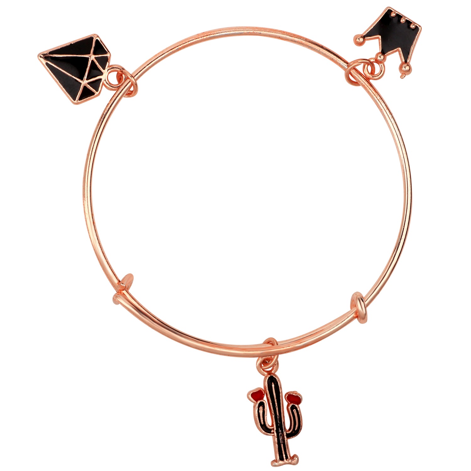 Multicolor 3 Meena Work Enamel Charms Kids Bracelets