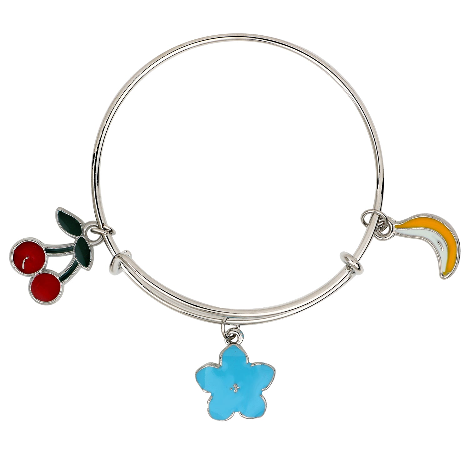 Multicolor 3 Meena Work Enamel Charms Kids Bracelets