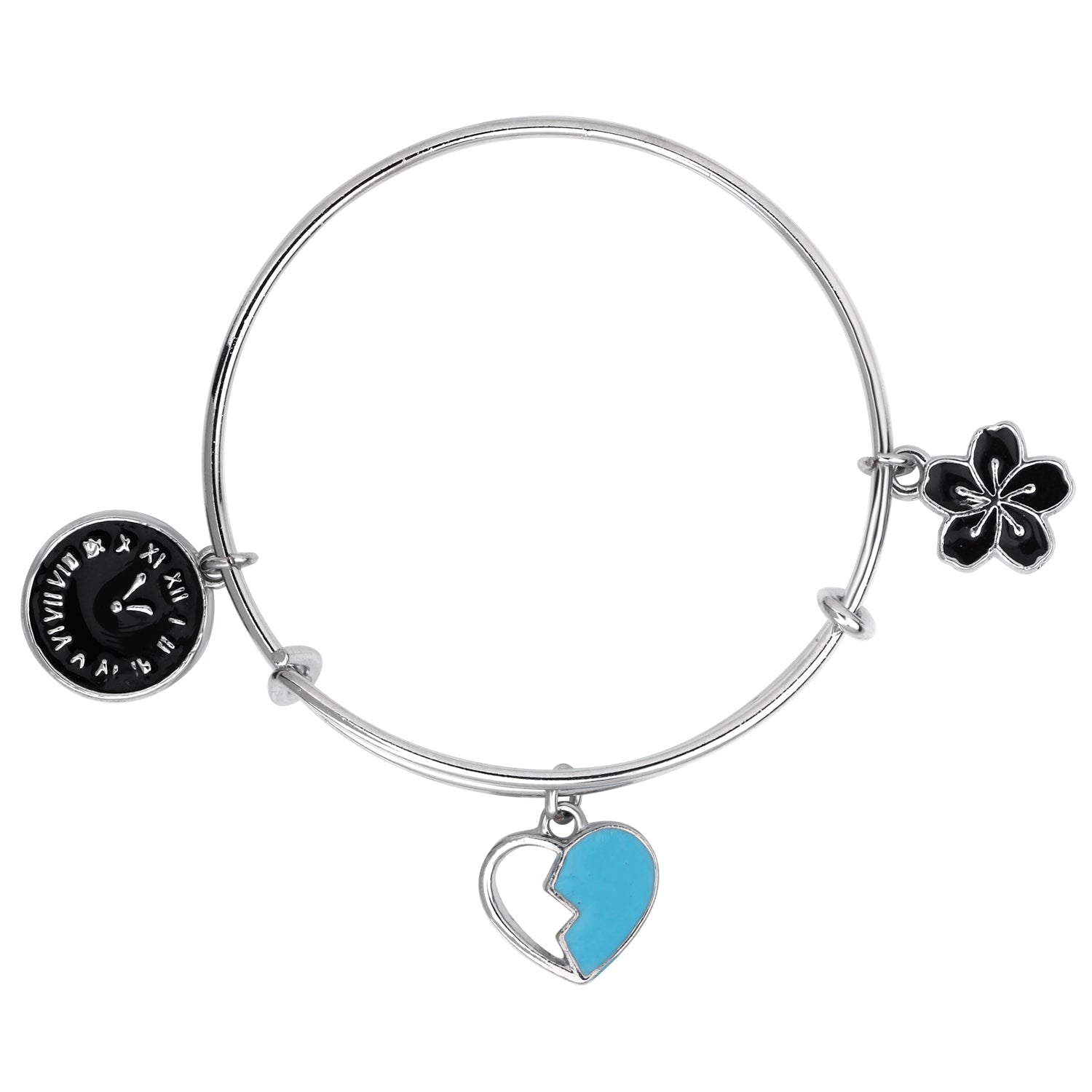 3 Colorful Meena Work Enamel Charms Kids Bracelets