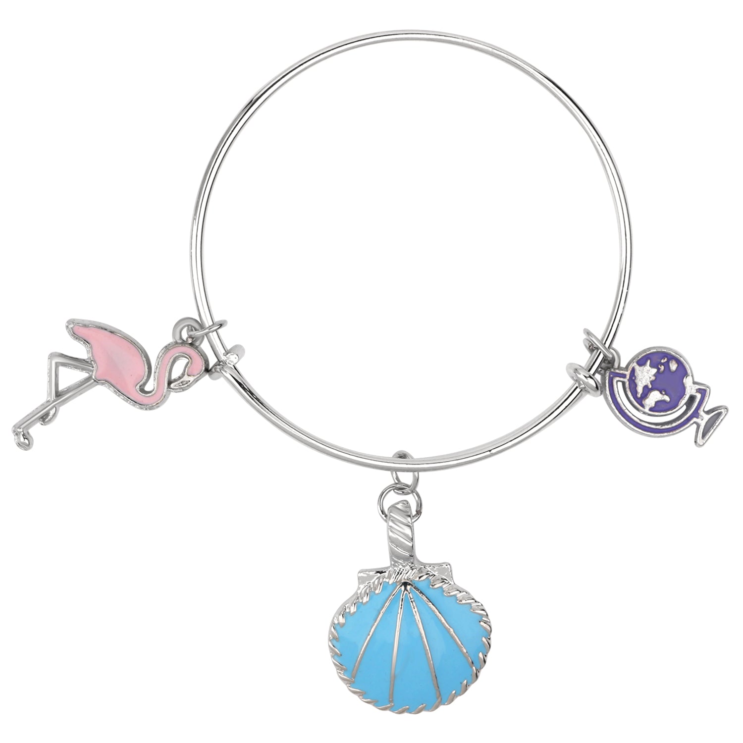 Multicolor 3 Meena Work Enamel Charms Kids Bracelets