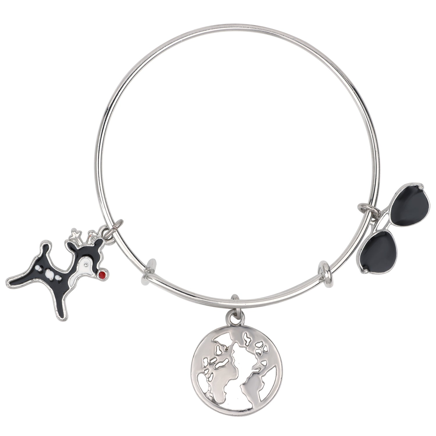 Multicolor 3 Meena Work Enamel Charms Kids Bracelets