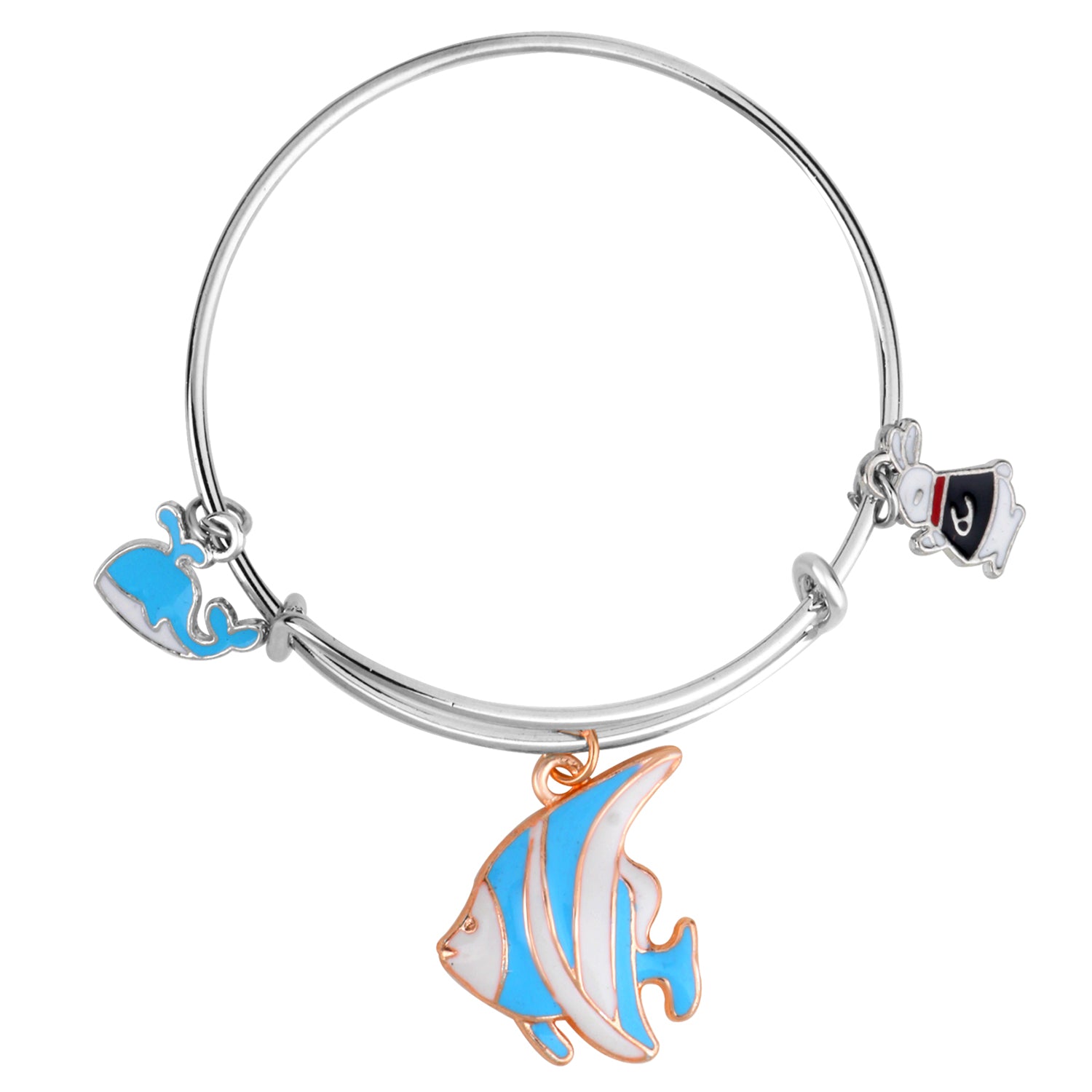 Multicolor 3 Meena Work Enamel Charms Kids Bracelets