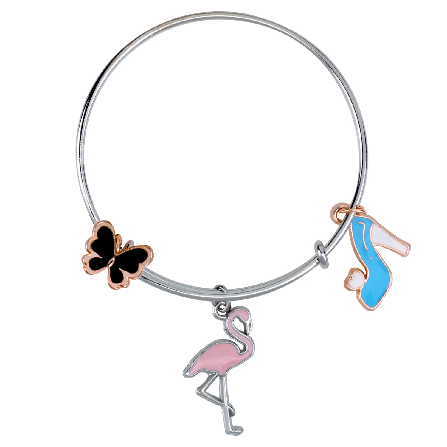 Multicolor 3 Meena Work Enamel Charms Kids Bracelets