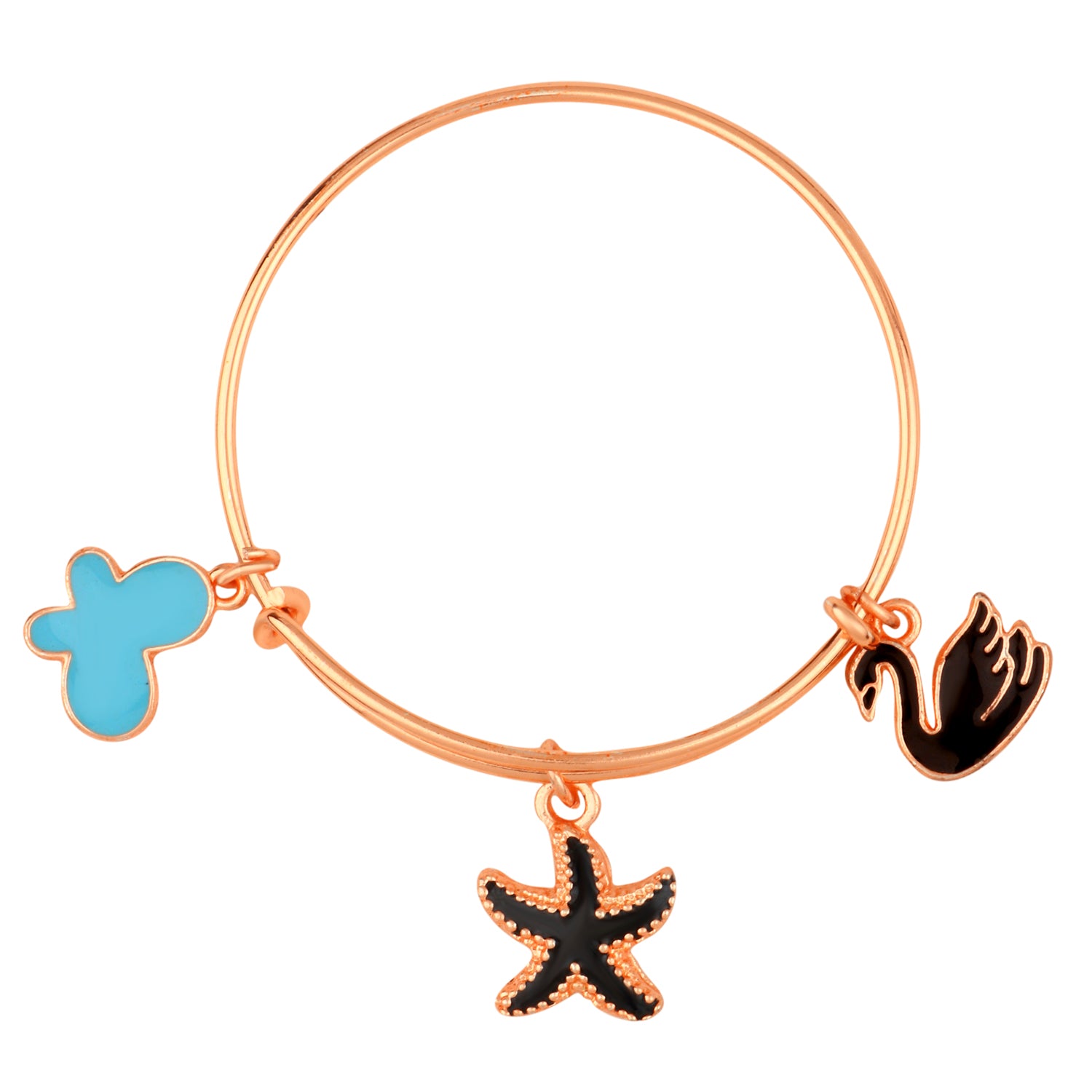 Multicolor 3 Meena Work Enamel Charms Kids Bracelets