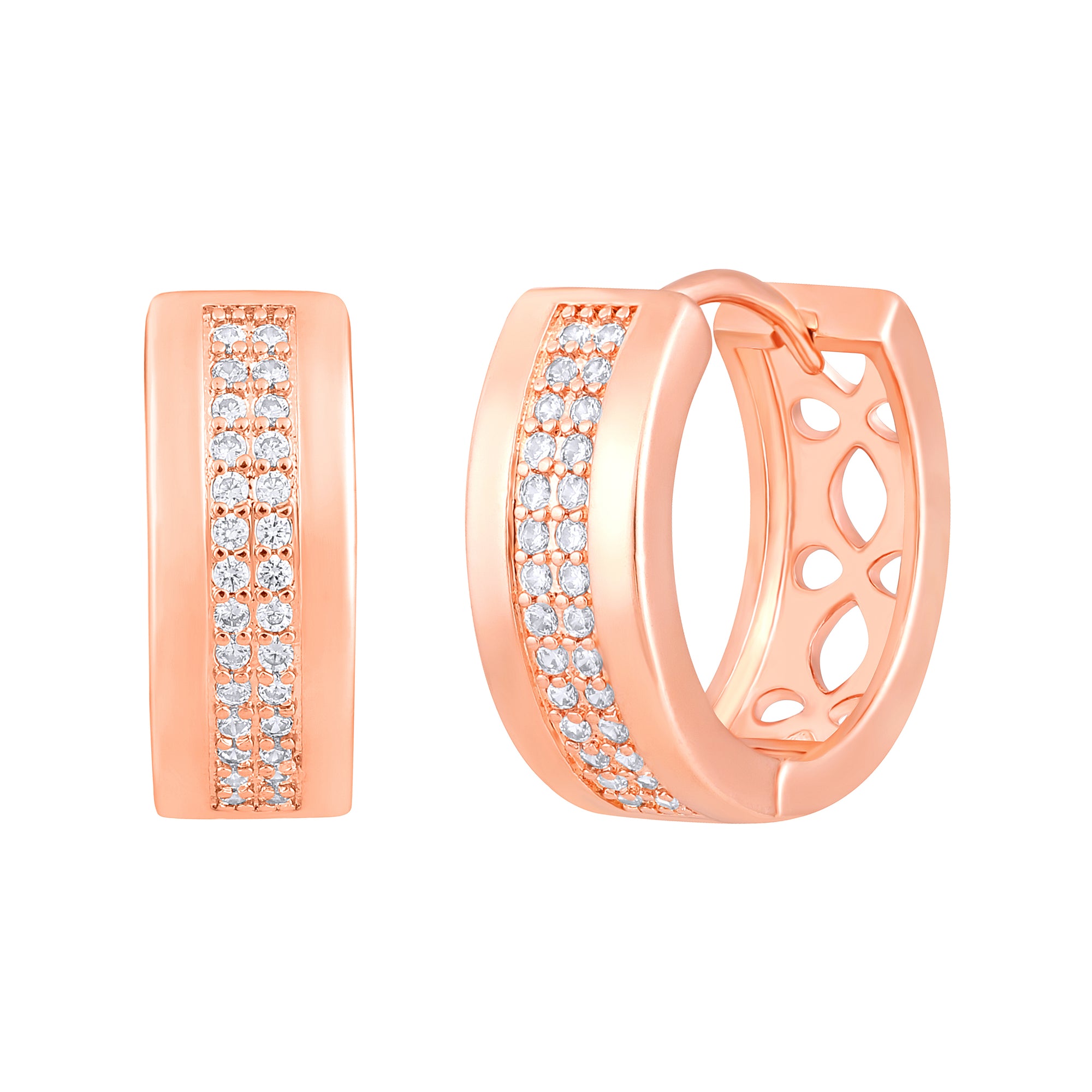 American Diamond Hoop Earrings
