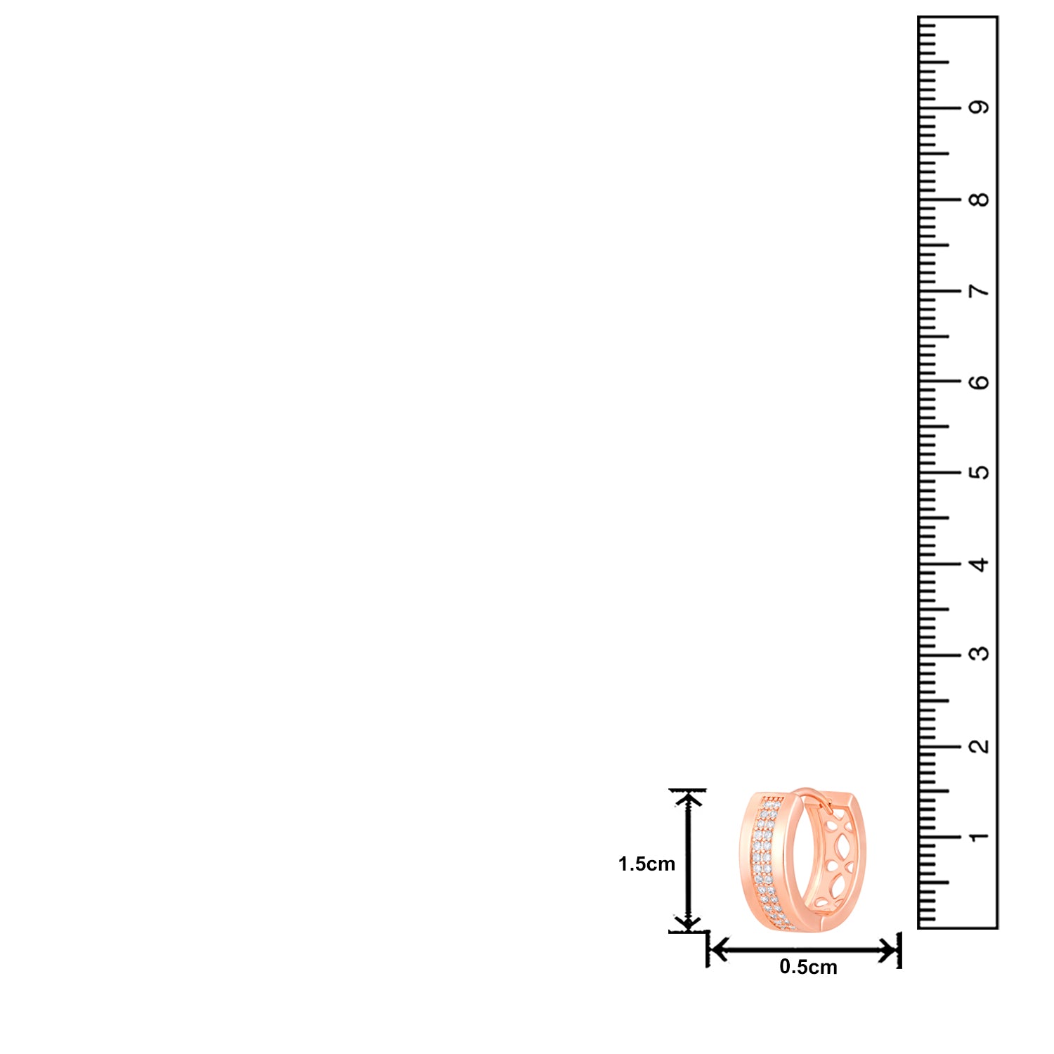 American Diamond Hoop Earrings