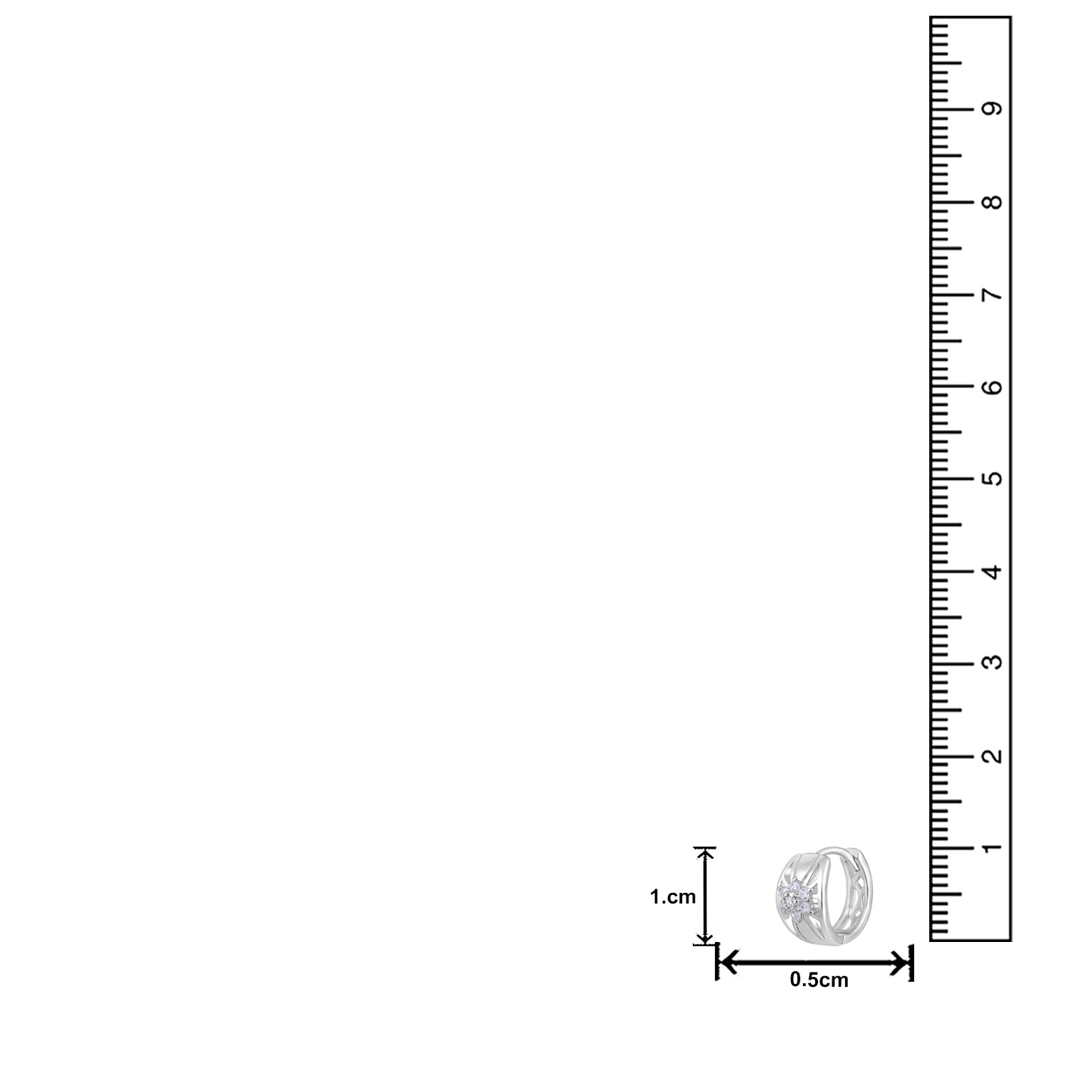 Floral American Diamond Bali Earrings