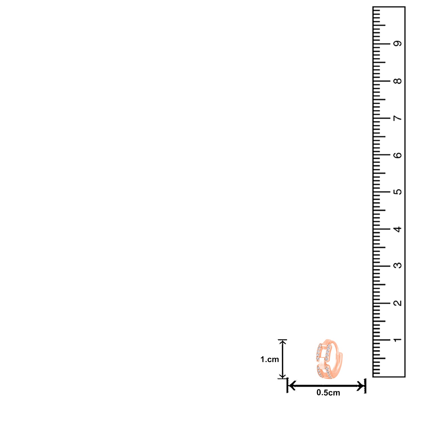 American Diamond Linked  Bali Earrings