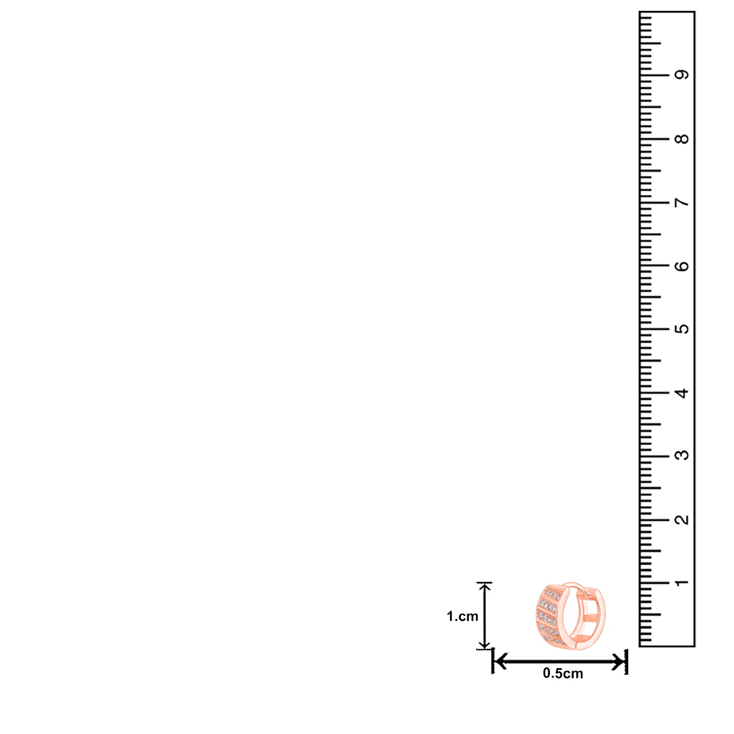 White American Diamond Hoop Bali Earrings