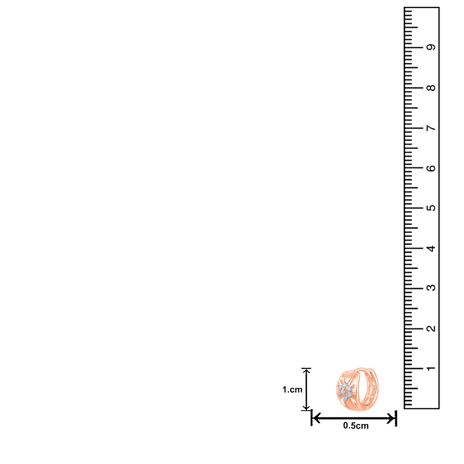 Floral American Diamond Bali Earrings