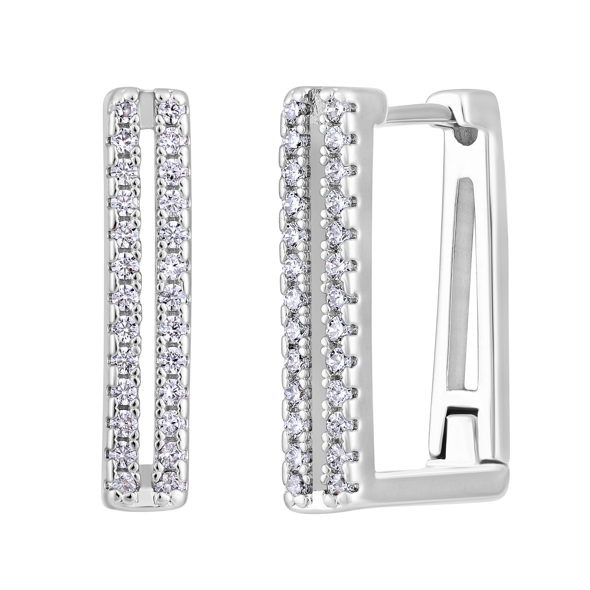 American Diamond Hoop Earrings