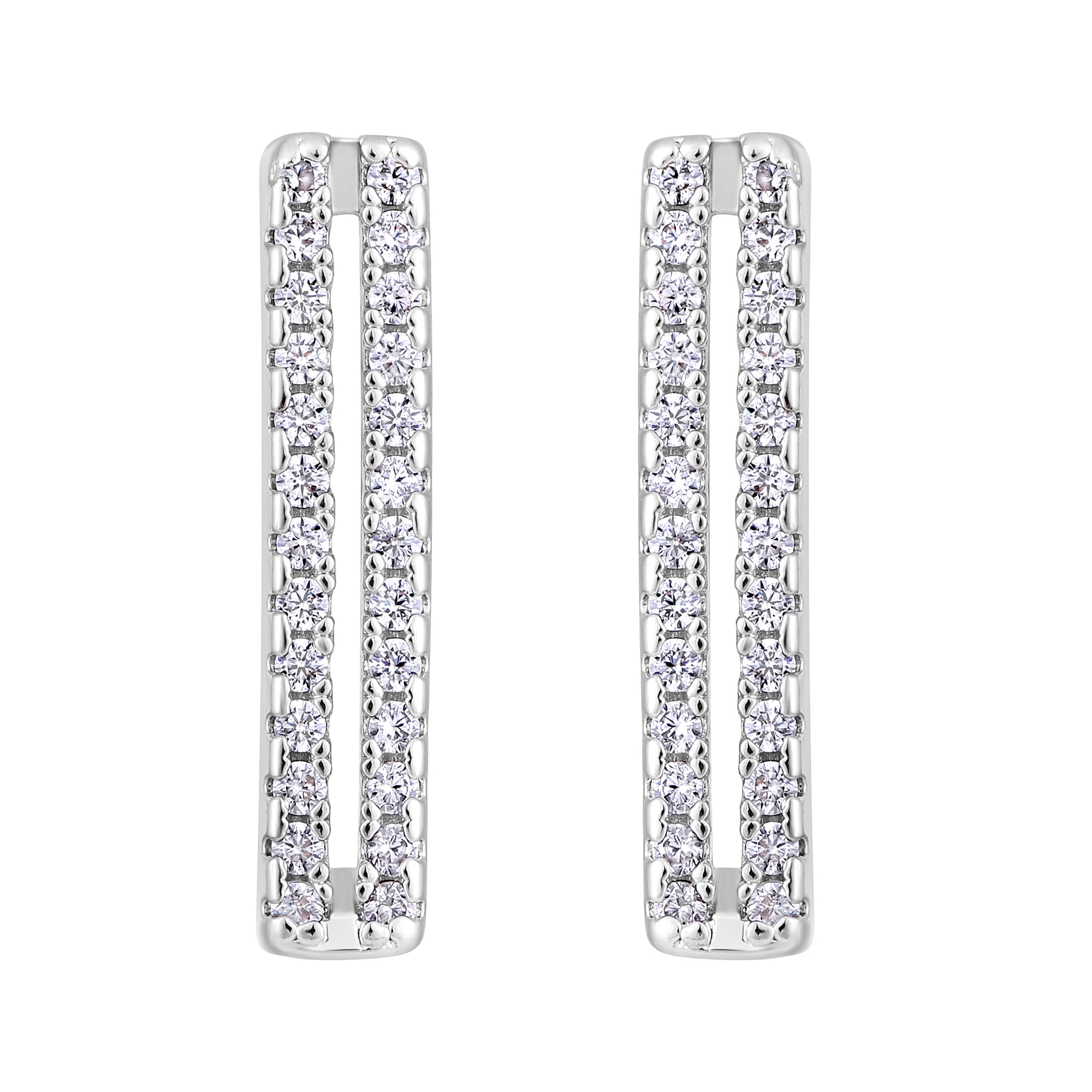 American Diamond Hoop Earrings