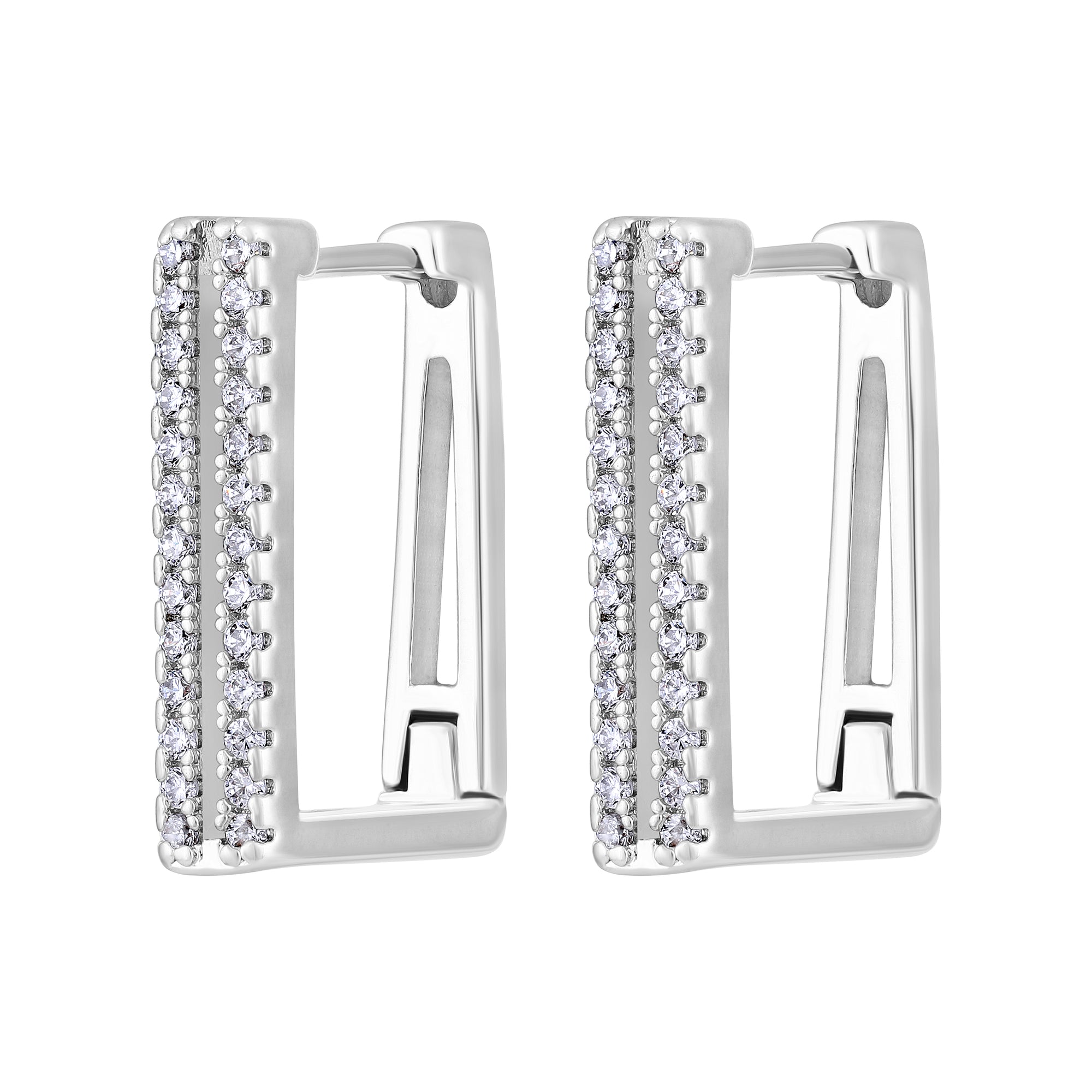 American Diamond Hoop Earrings