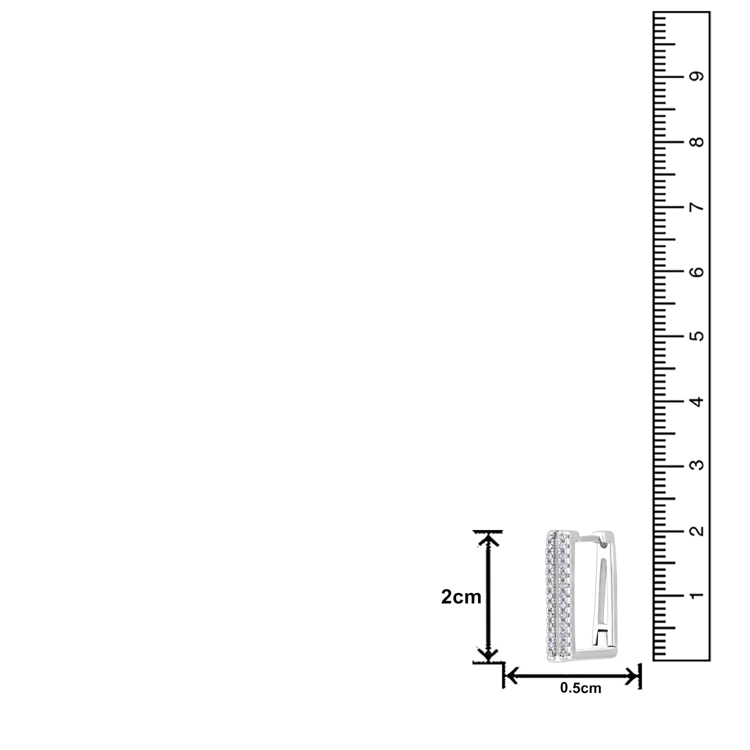 American Diamond Hoop Earrings